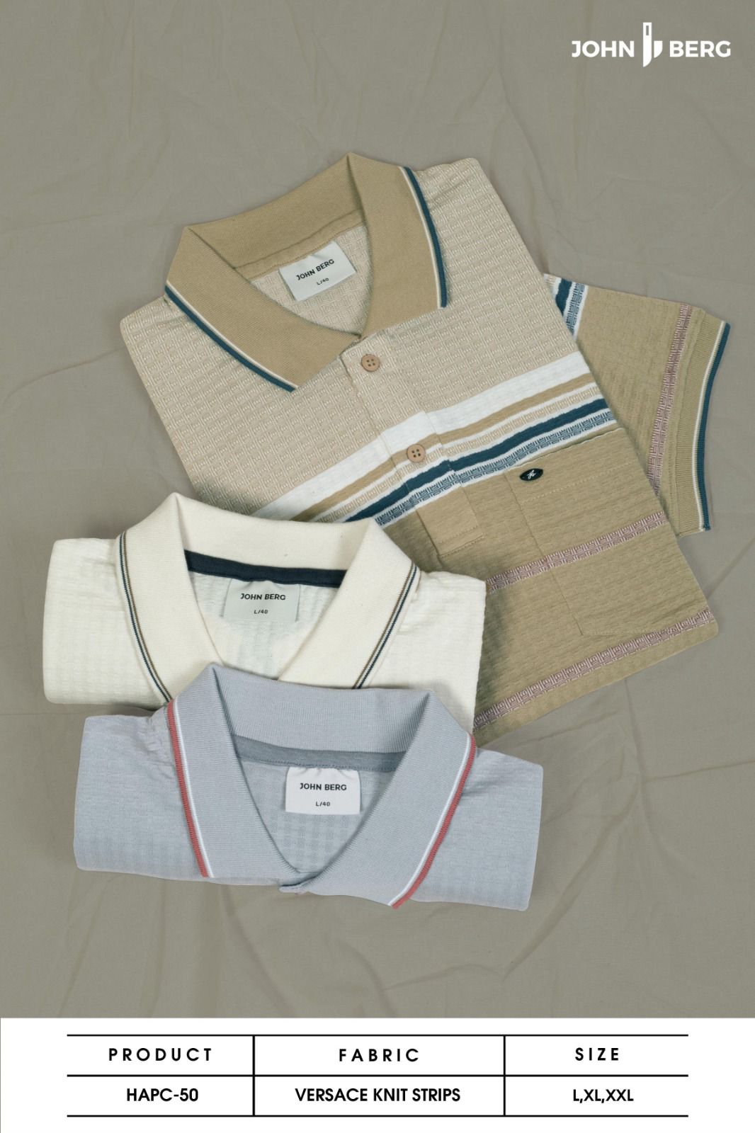 Hapc-50 John Berg Knit Mens Tshirts Supplier Gujarat