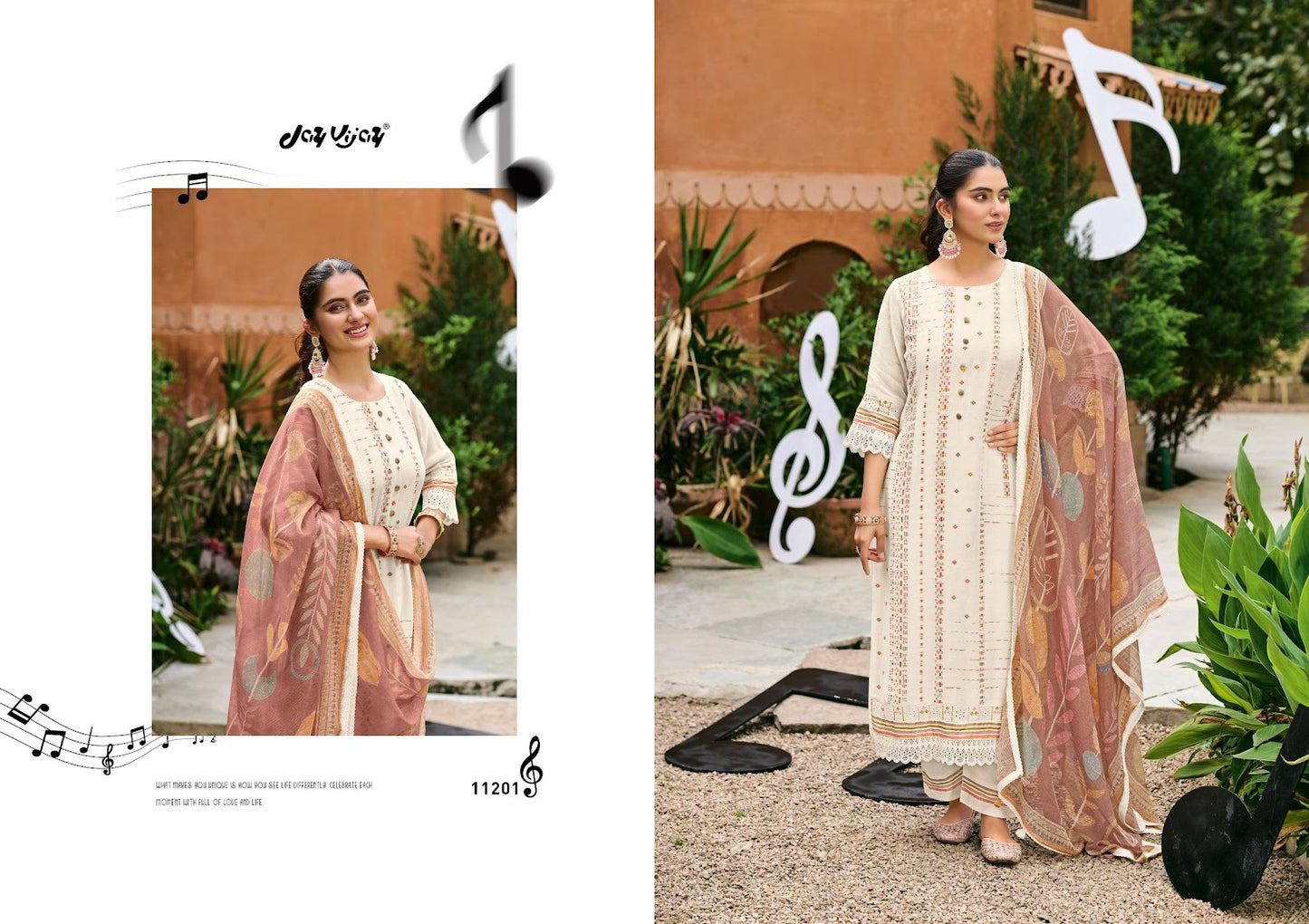 Harmony Jay Vijay Mal Chanderi Pant Style Suits Supplier India