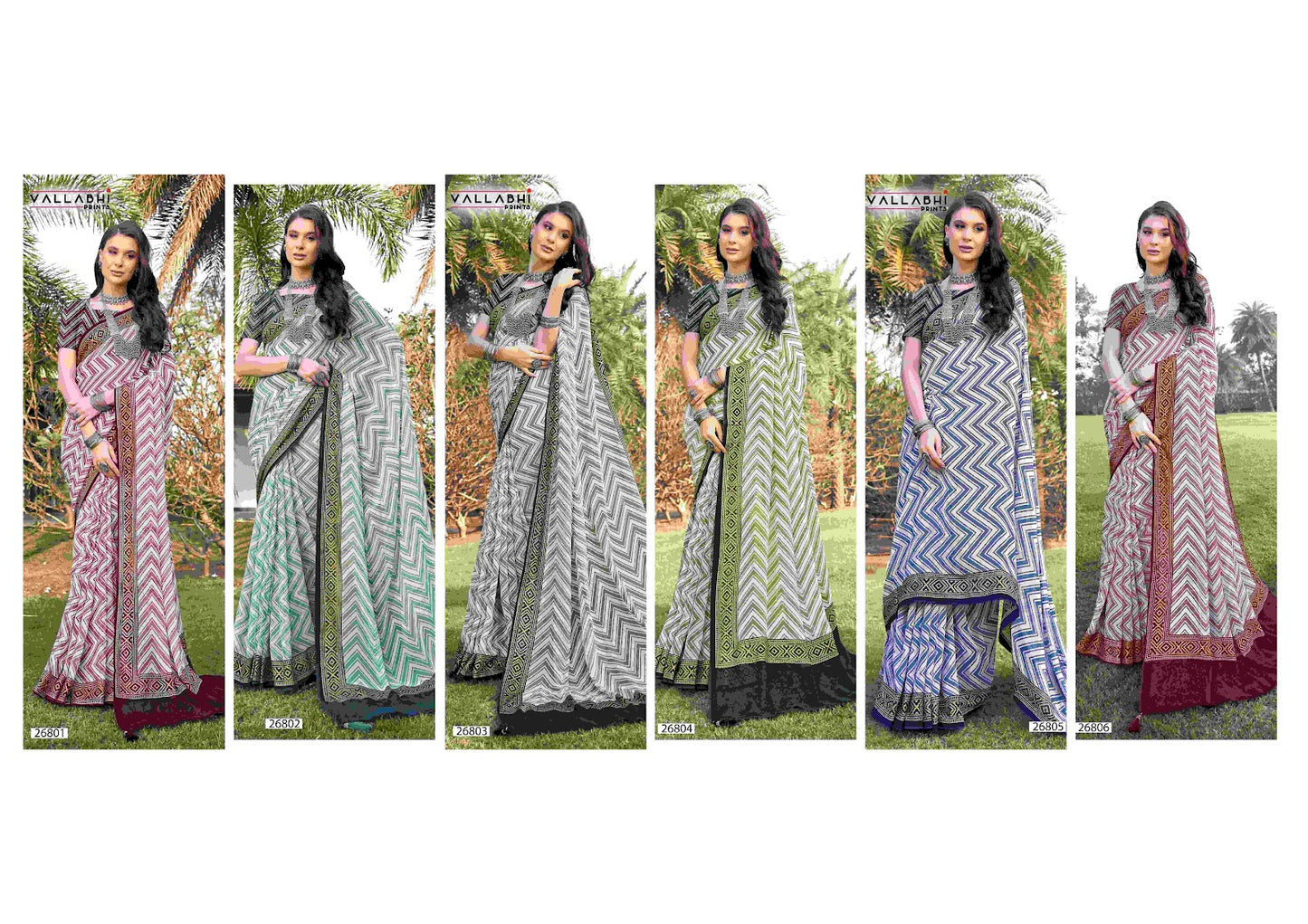 Harnaaz Vallabhi Prints Georgette Sarees Wholesale