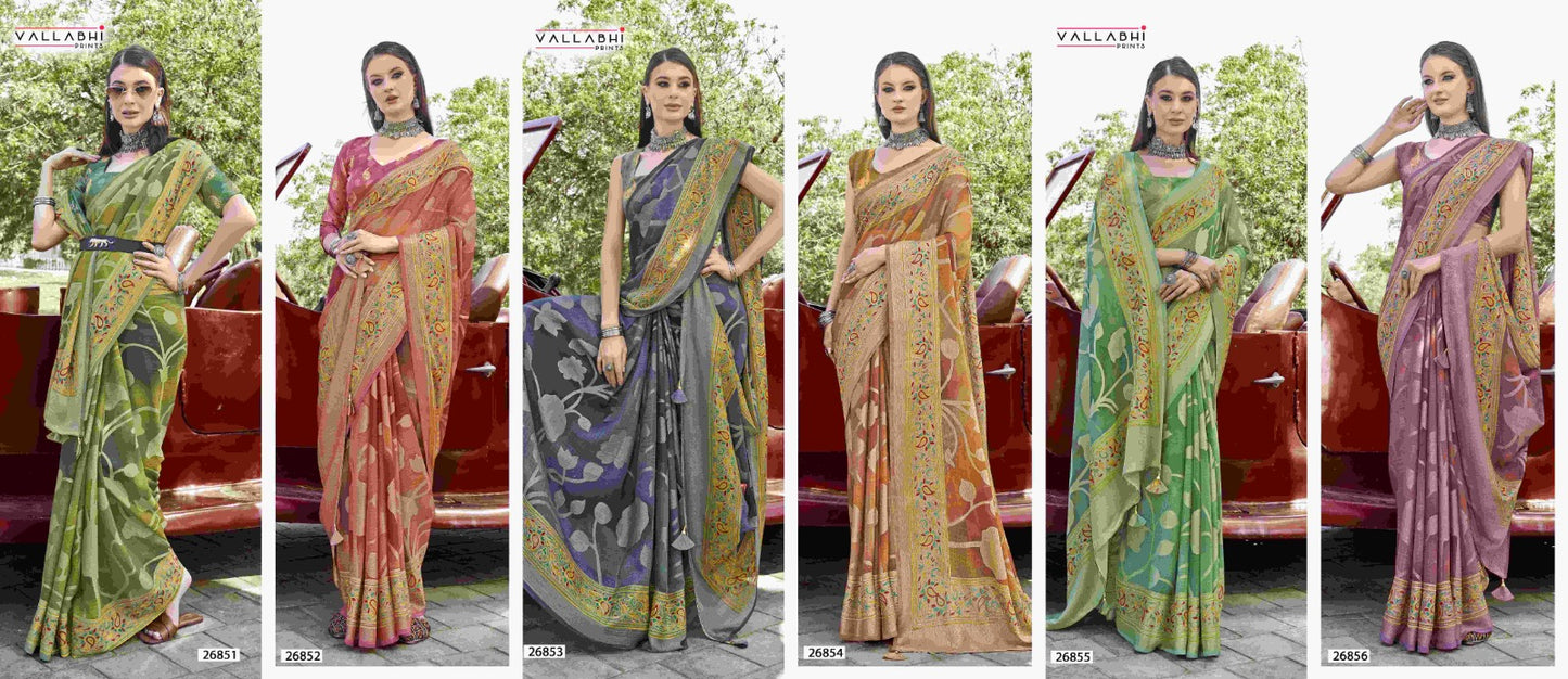 Harshika Vallabhi Prints Brasso Sarees Exporter India