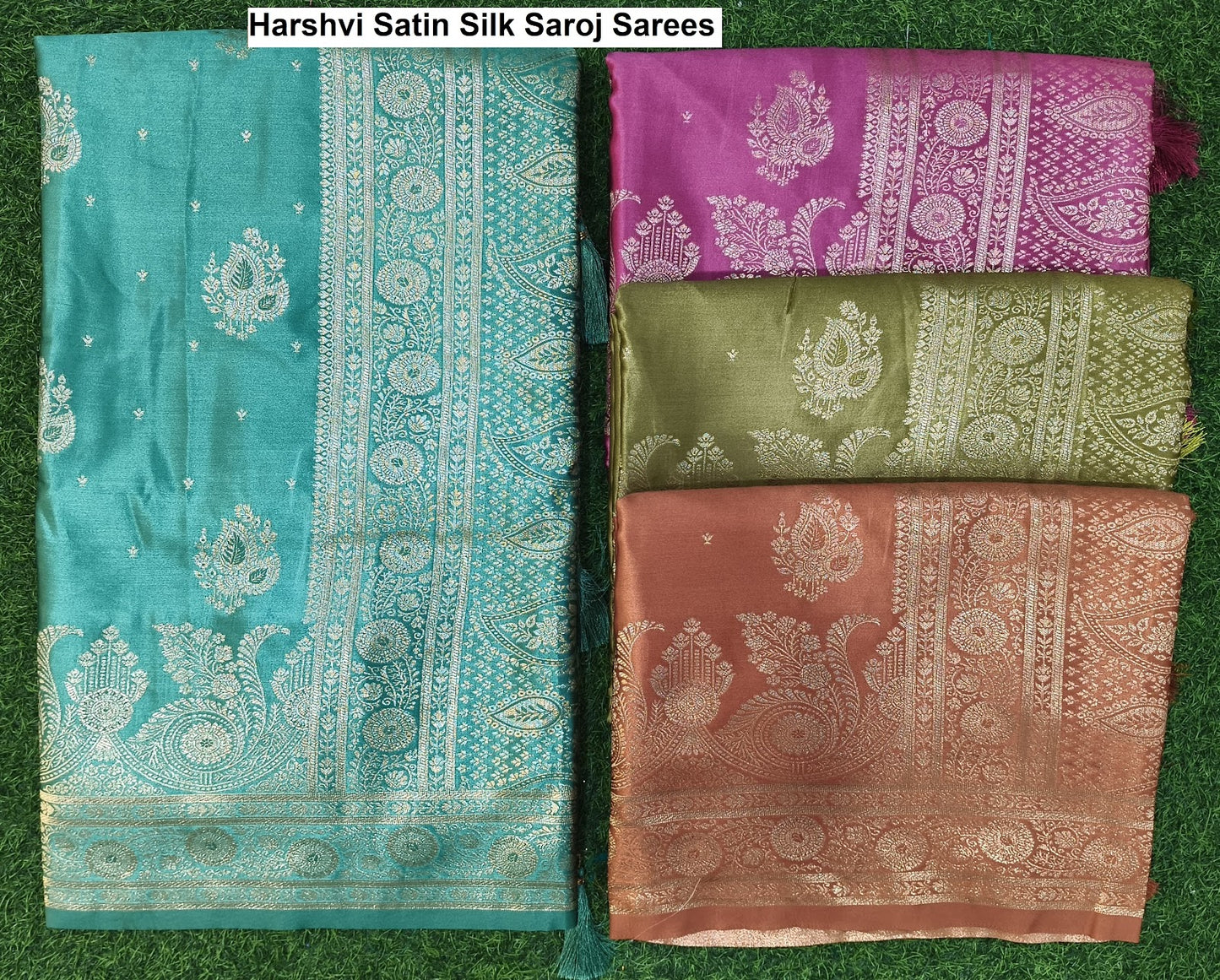 Harshvi Satin Silk Saroj Sarees Wholesale Rate