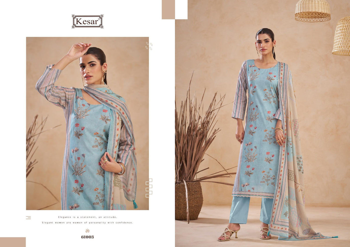 Haseen 61001 Kesar Lawn Cotton Karachi Salwar Suits Supplier