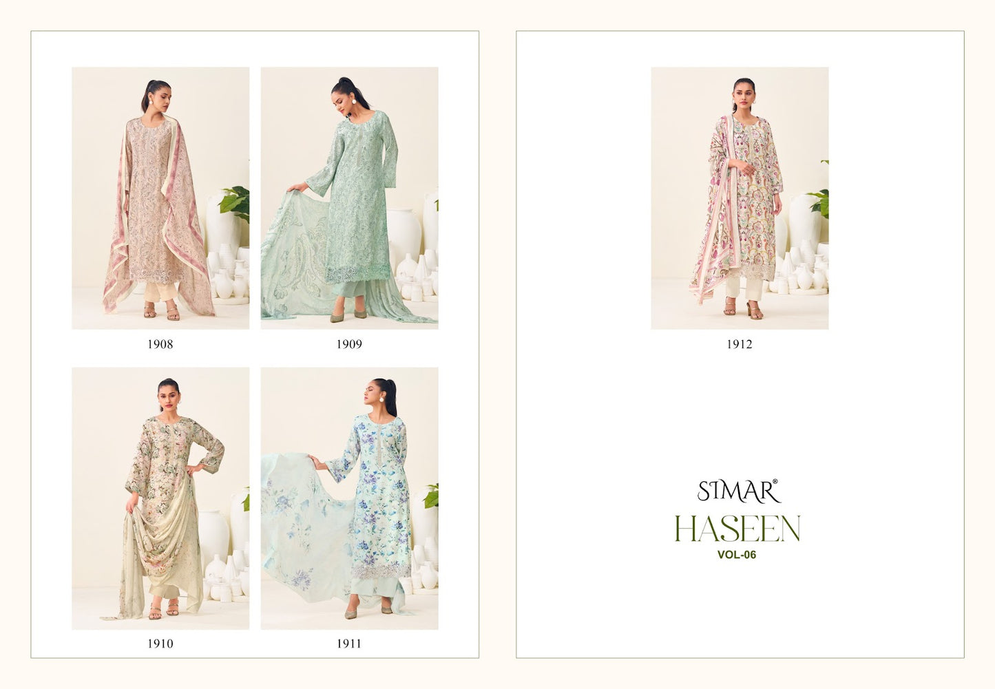 Haseen Vol 6 Simar Pure Viscose Muslin Pant Style Suits Wholesale Price