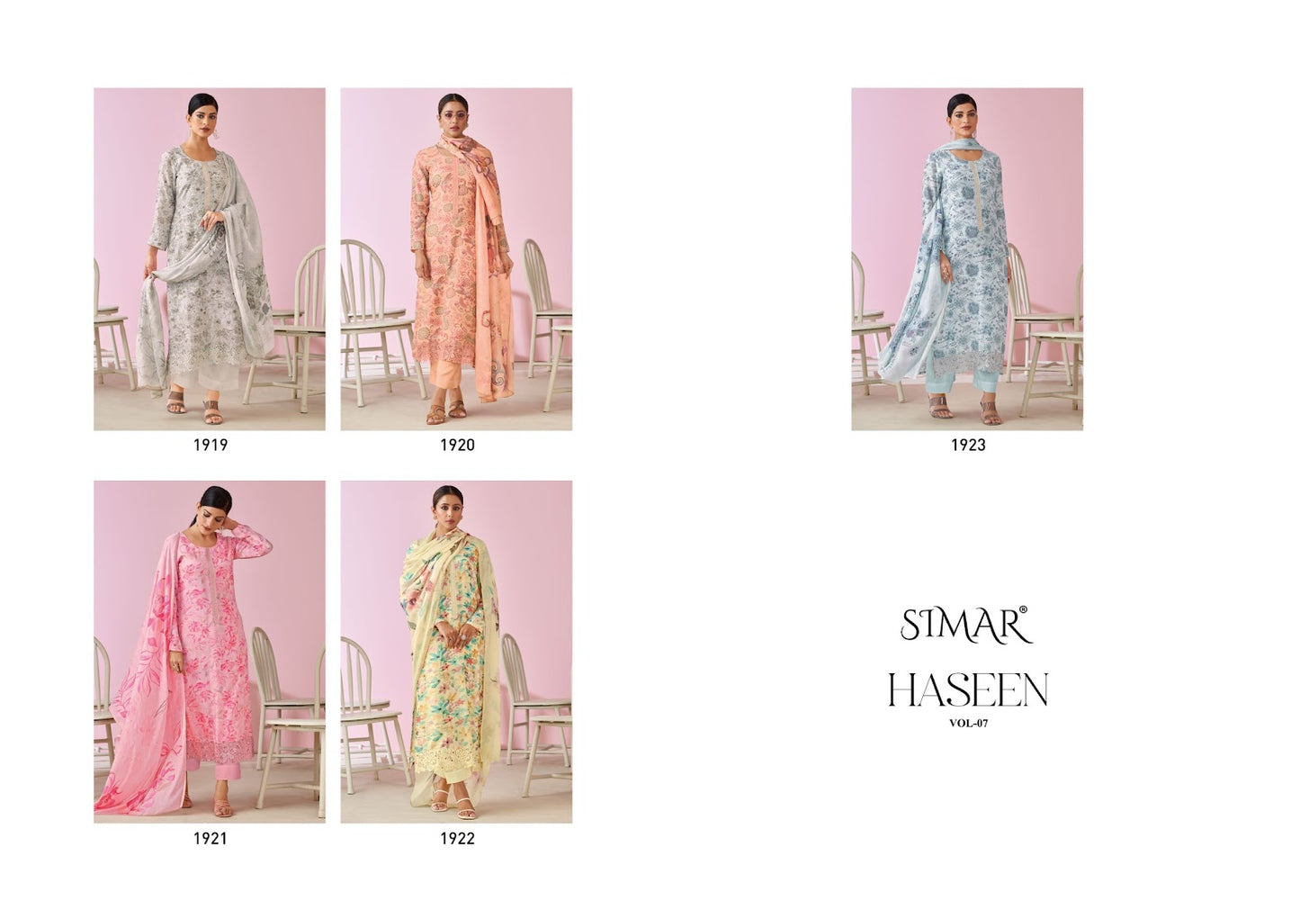 Haseen Vol 7 Simar Pure Viscose Pant Style Suits Wholesale