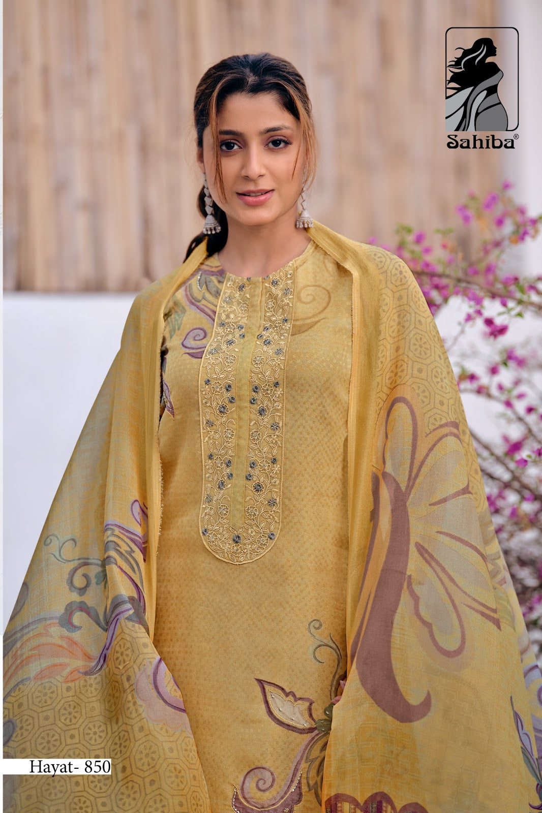 Hayat Sahiba Organza Pant Style Suits Supplier Ahmedabad