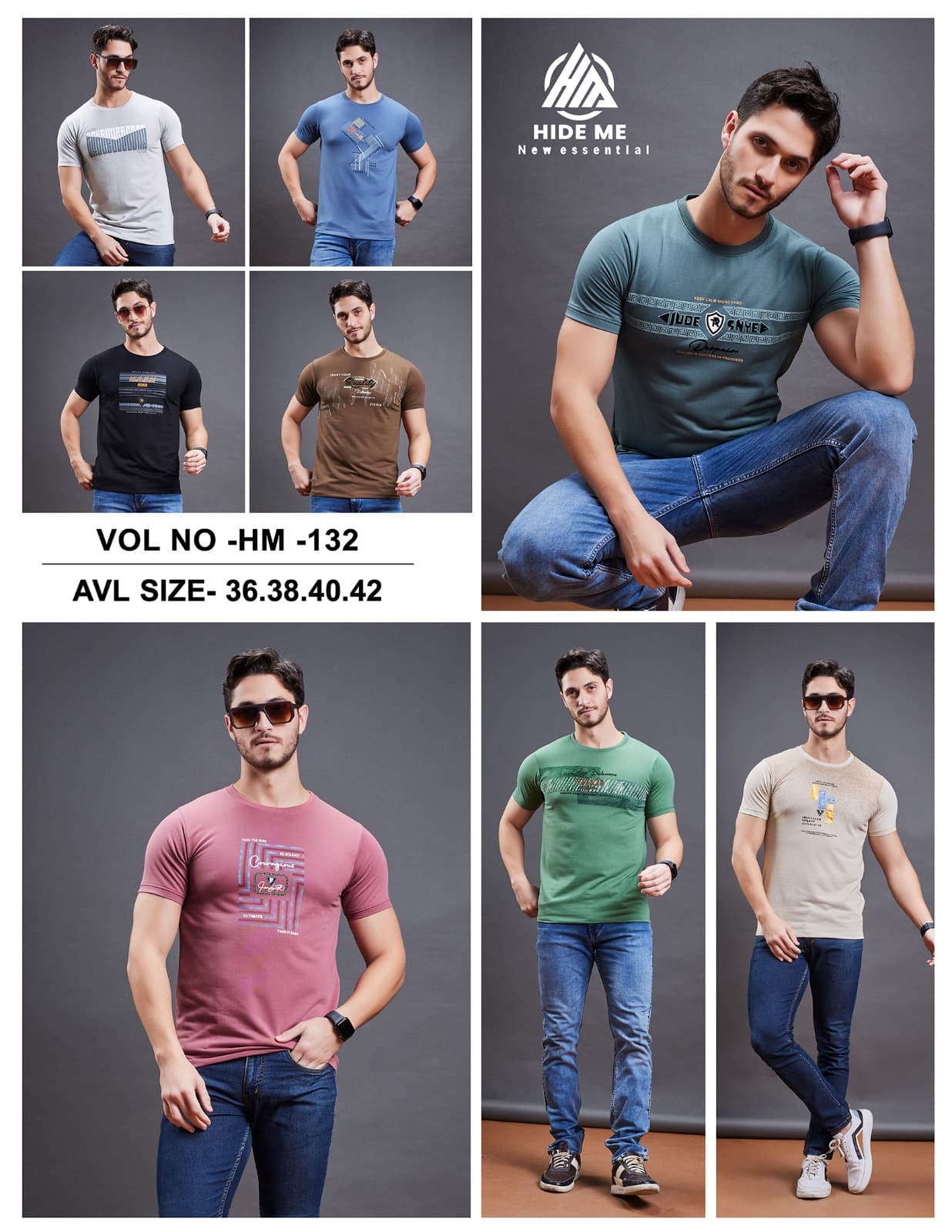 Hd Print Hm 132 Hide Me Looper Mens Tshirts Wholesaler Ahmedabad