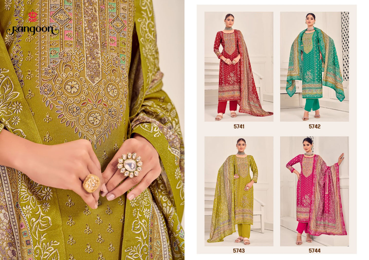 Heaven Rangoon Muslin Readymade Pant Style Suits Manufacturer Ahmedabad