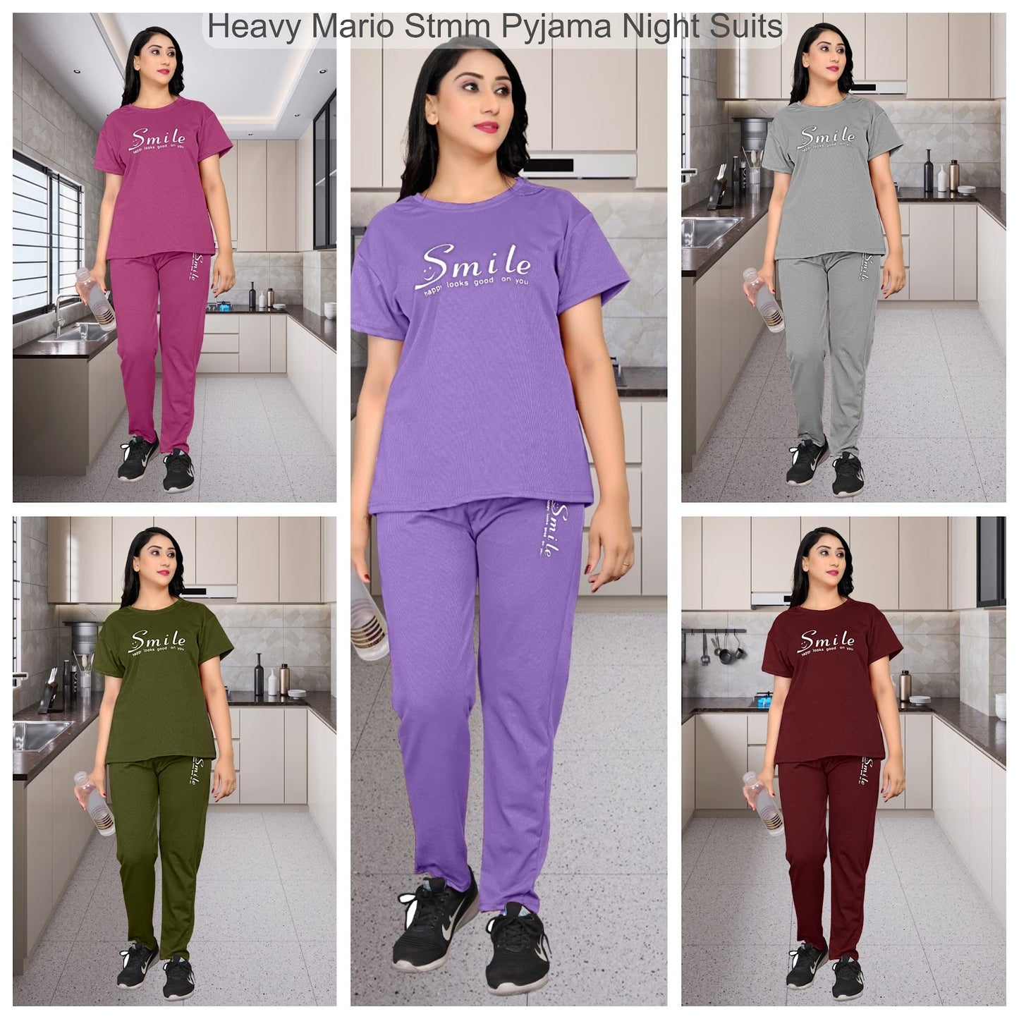 Heavy Mario Stmm Lycra Pyjama Night Suits Wholesaler