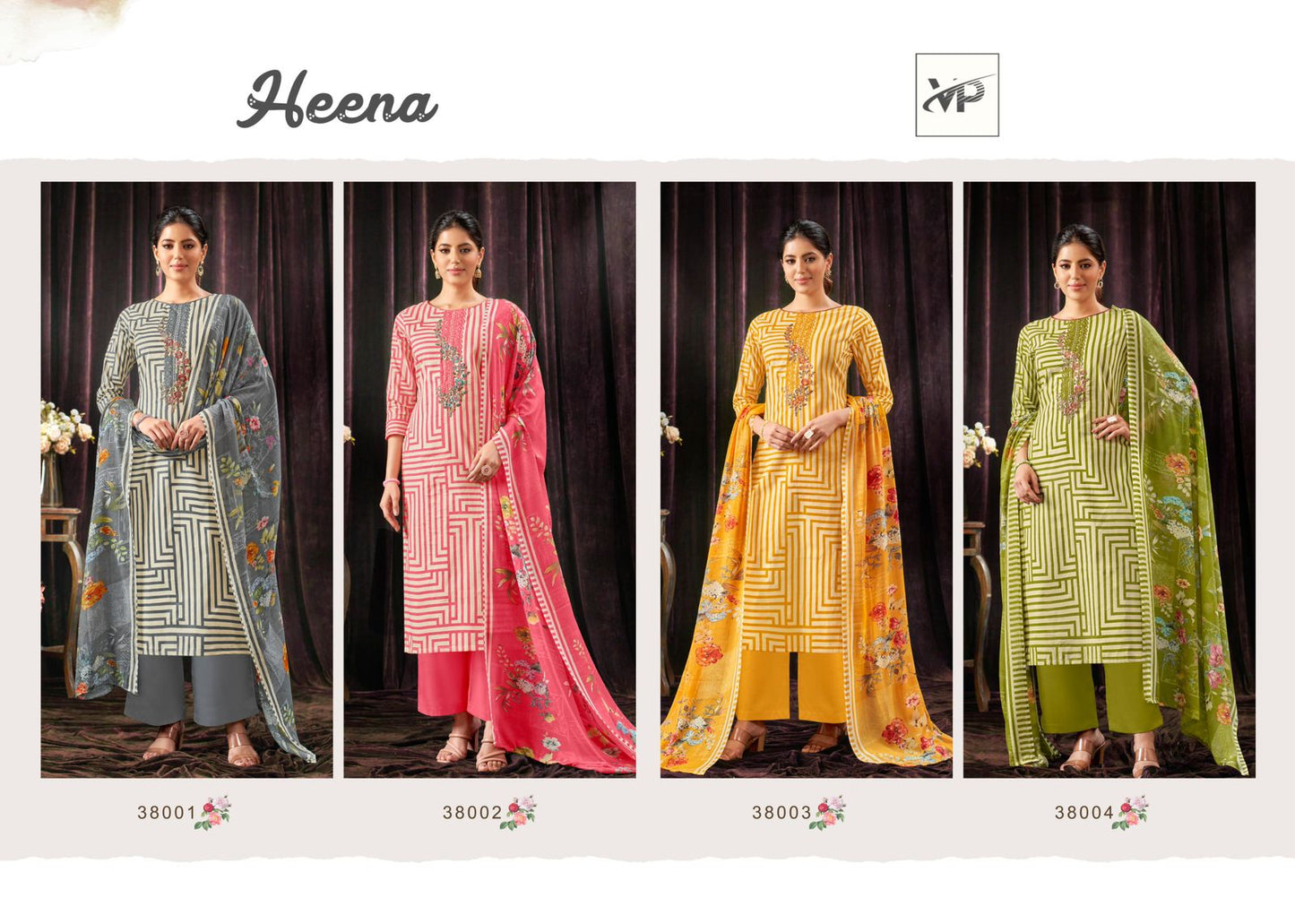 Heena Vp Lawn Cotton Pant Style Suits