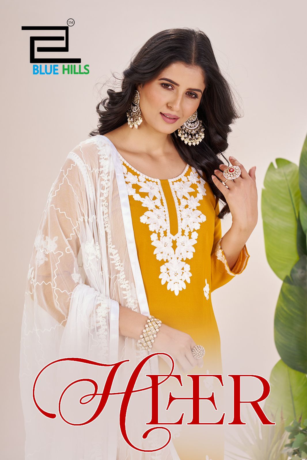 Heer Blue Hills Rayon 14Kg Readymade Plazzo Style Suits Wholesaler Ahmedabad