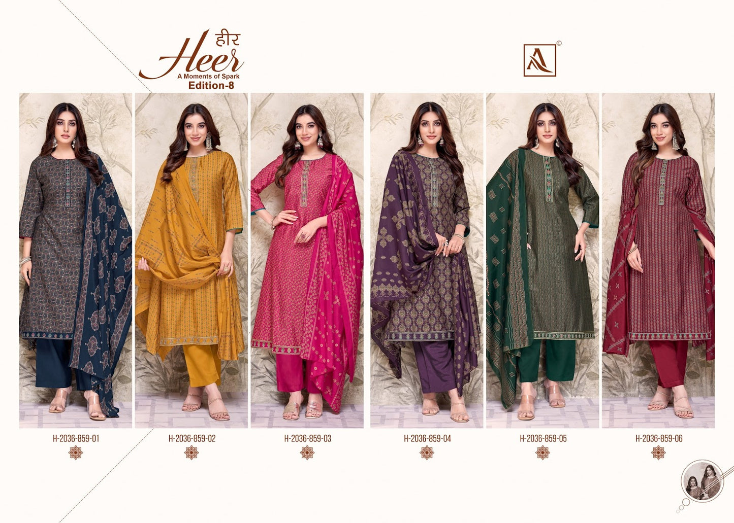 Heer Edition 8 Alok Modal Karachi Salwar Suits Wholesaler Gujarat