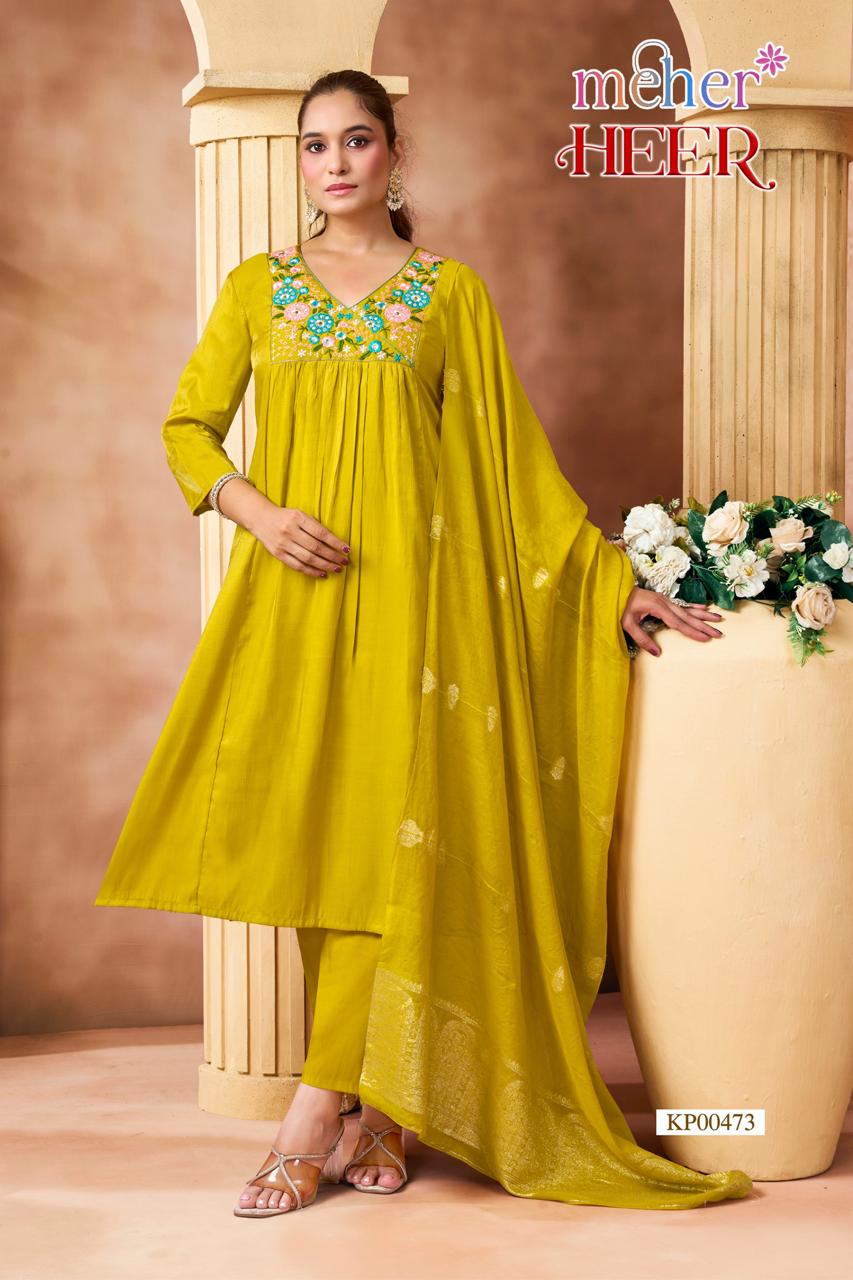 Heer Meher Leo Readymade Pant Style Suits Wholesaler Gujarat