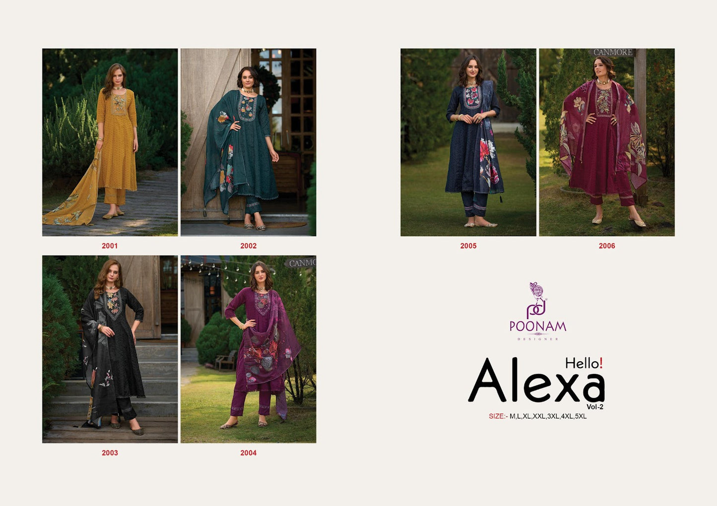 Hello Alexa Vol 2 Poonam Designer Cotton Readymade Anarkali Suits Supplier