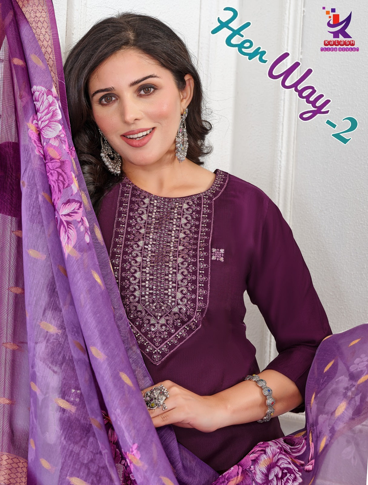 Her Way 2 Mlm Kalash Lifestyle Rayon 17Kg Readymade Pant Style Suits Exporter Gujarat