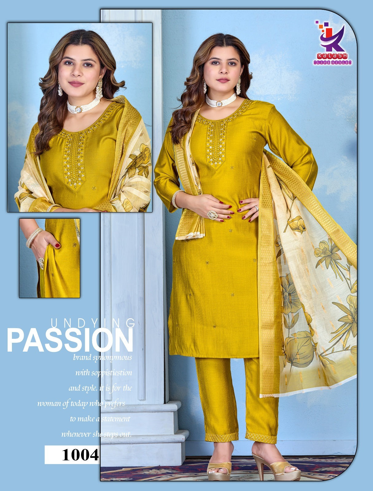 Her Way Mlm Kalash Lifestyle Rayon 17Kg Readymade Pant Style Suits Manufacturer Ahmedabad
