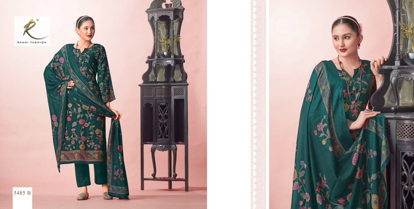 Heritage Of Cross Stitch Rakhi Fashion Pashmina Suits Supplier Gujarat