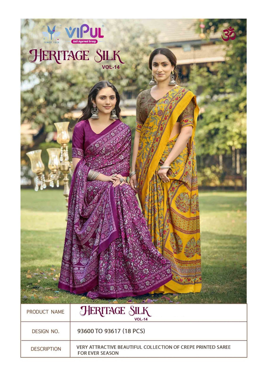 Heritage Silk Vol 14 Vipul Sarees Manufacturer Gujarat