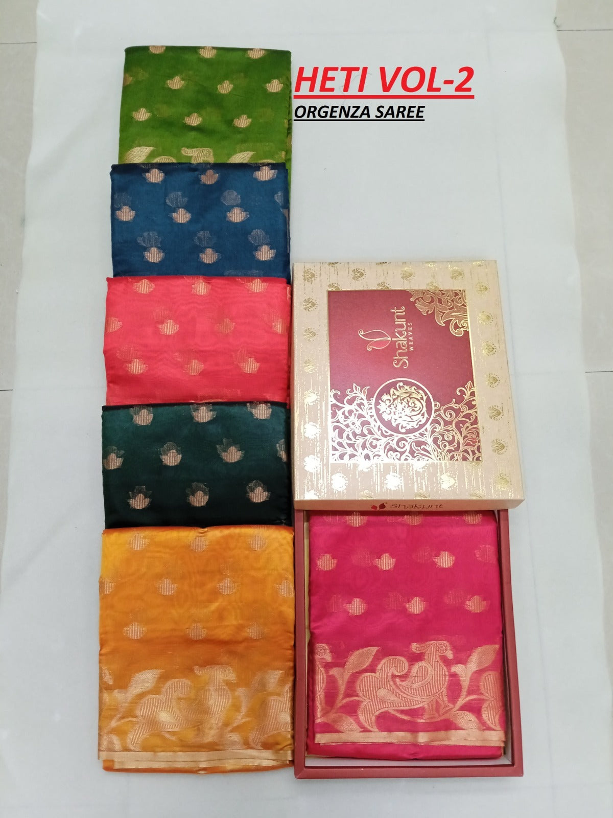 Heti Shakunt Organza Sarees Supplier Ahmedabad