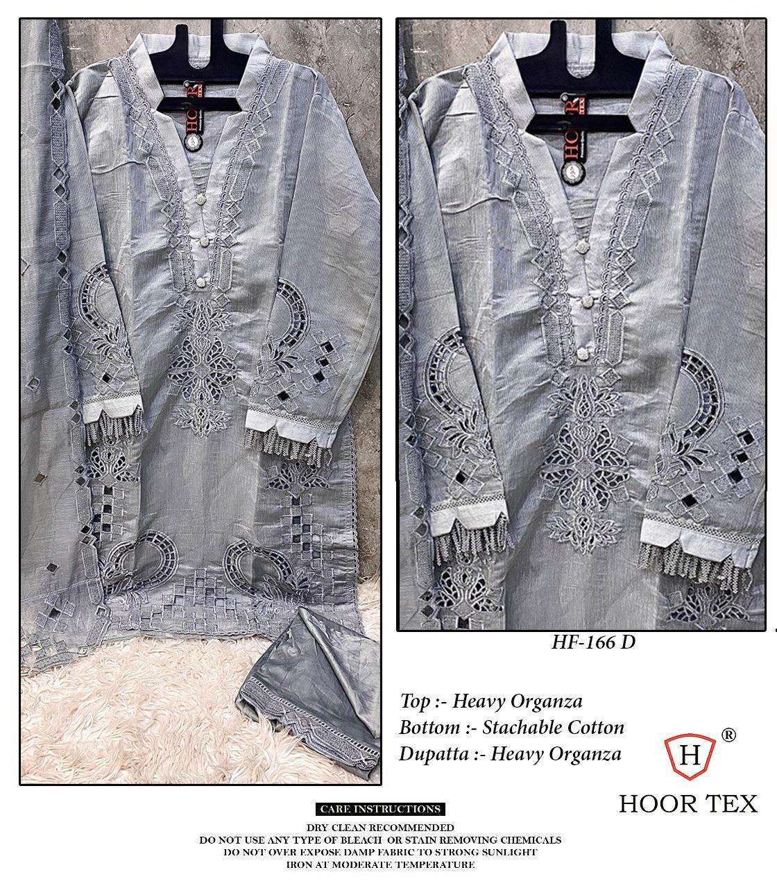 Hf 166 Hoor Tex Organza Pakistani Readymade Suits Wholesaler India