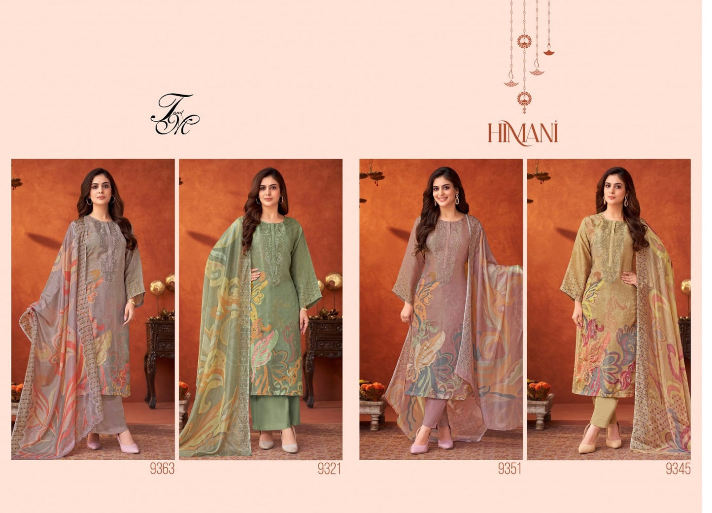 Himani Tm Simmer Tissue Jacquard Pant Style Suits Exporter Gujarat