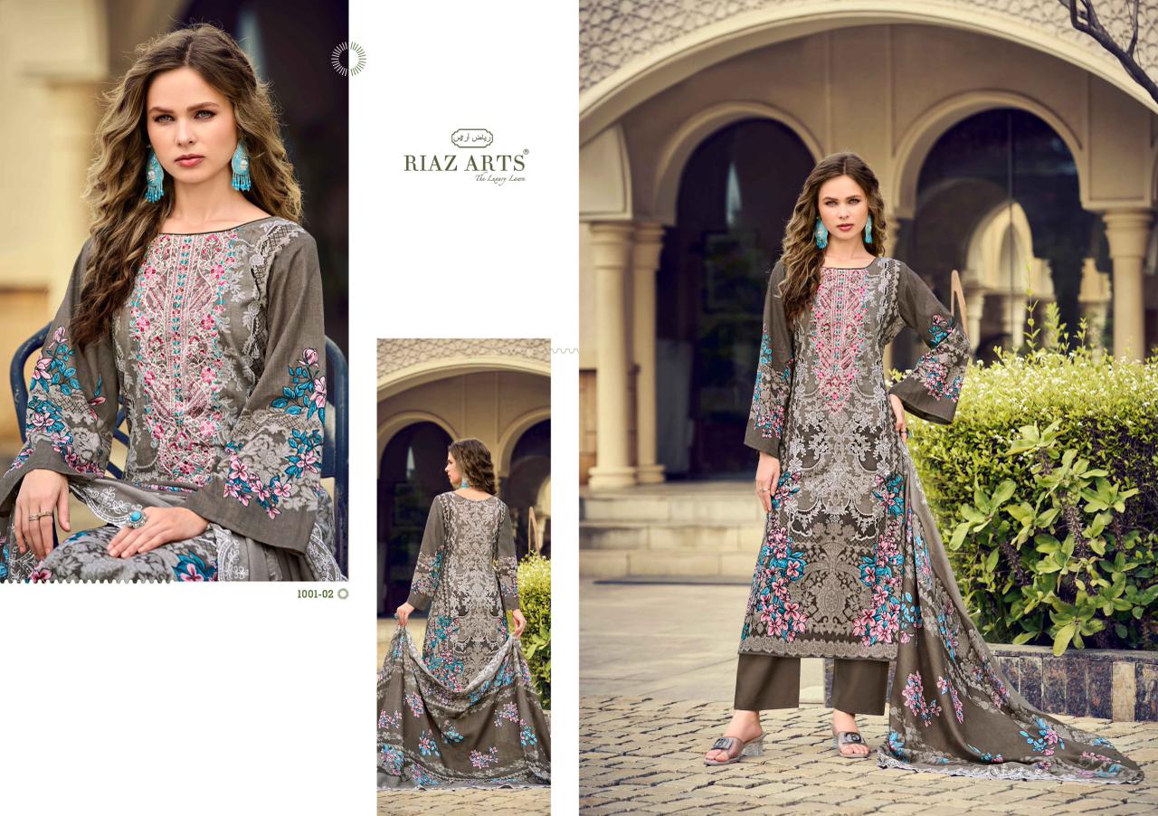Himsa Riaz Art Cotton Cambric Karachi Salwar Suits Exporter Gujarat