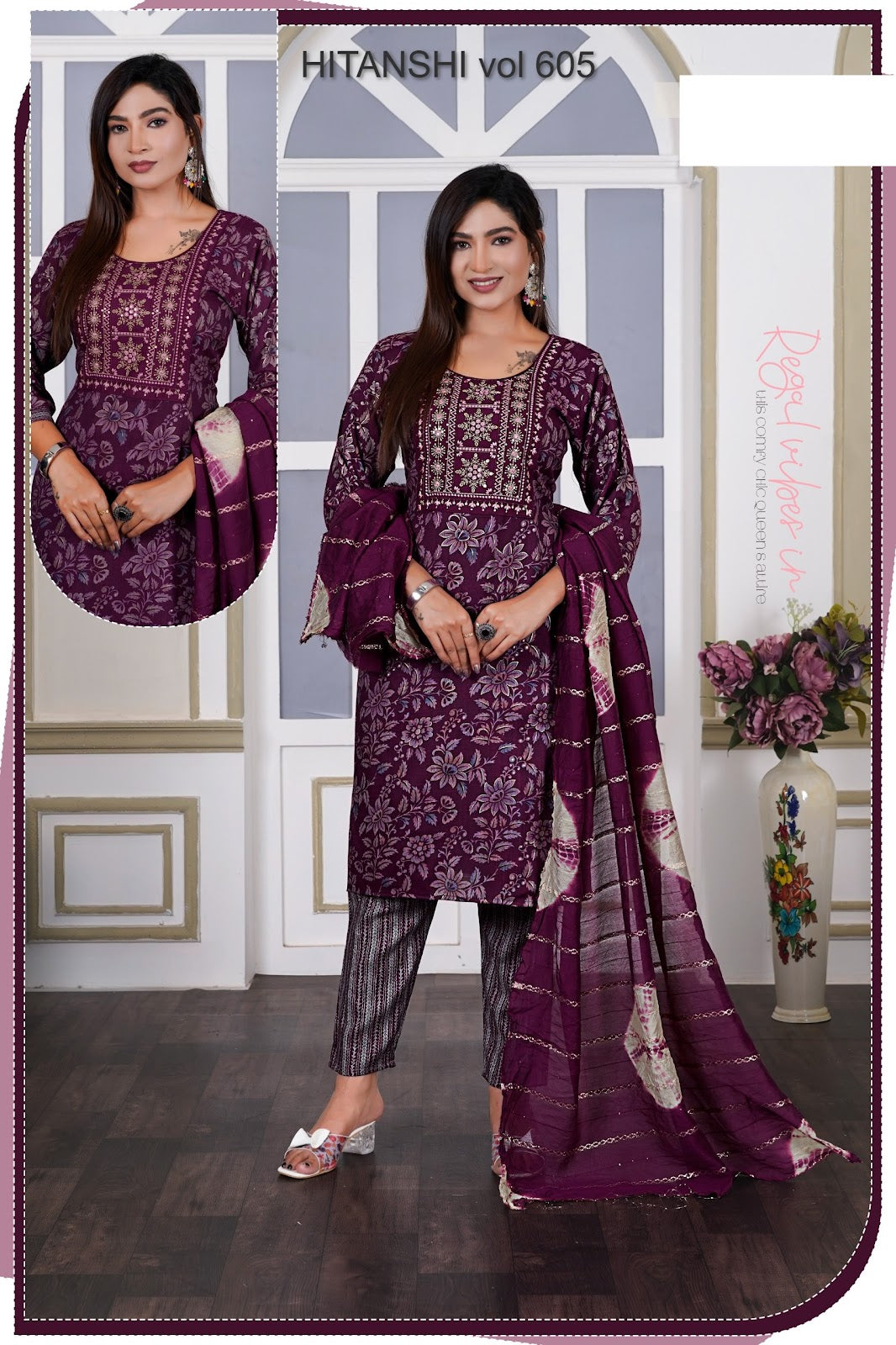 Hitanshi Vol 605 Girinemi Capsule Readymade Pant Style Suits Wholesale Price