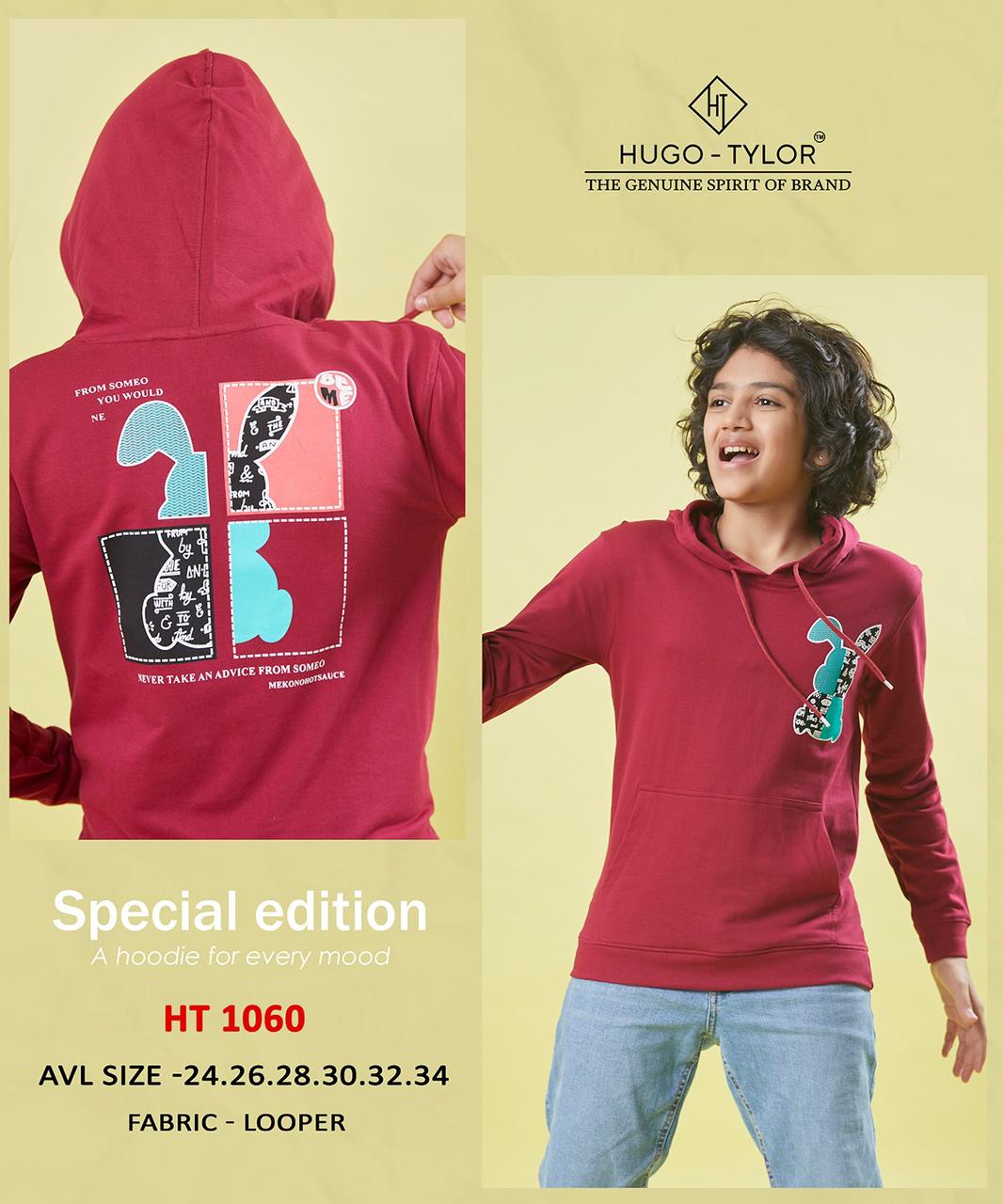 Hoodies Ht 1060 Hugo Tylor Looper Boys Tshirt Supplier