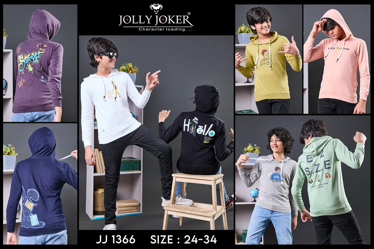 Hoodies Jj 1366 Jolly Joker Cotton Looper Boys Tshirt Manufacturer Ahmedabad