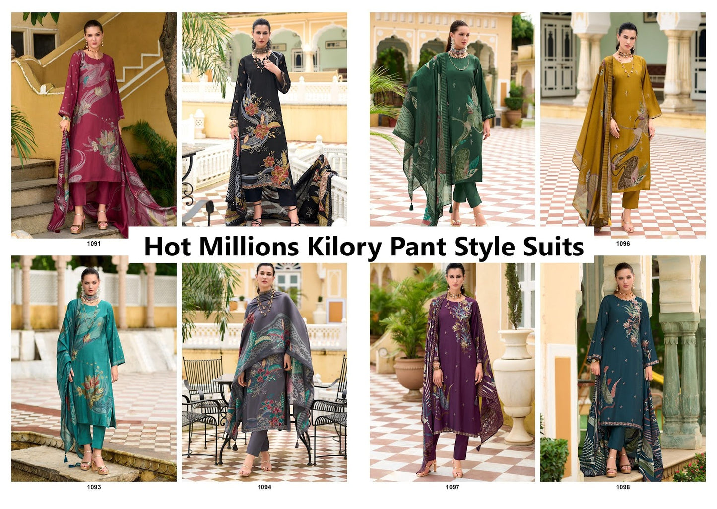 Hot Millions Kilory Modal Silk Pant Style Suits Wholesaler Gujarat