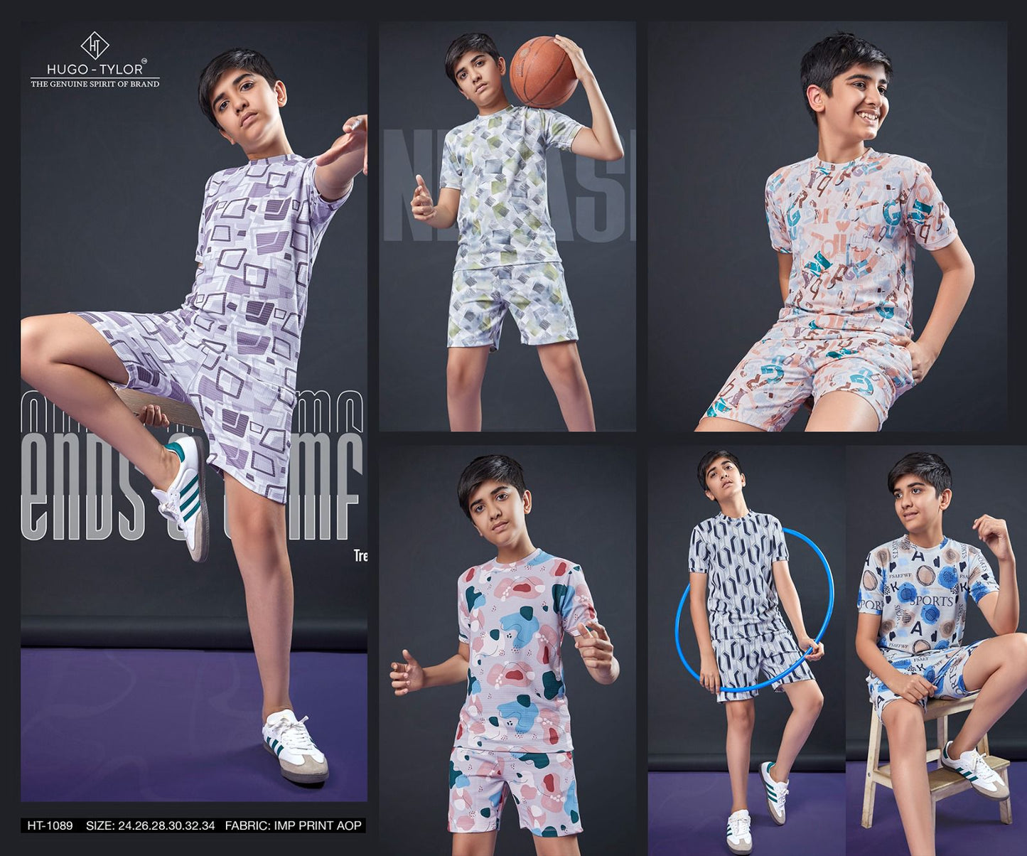 Print Ht 1089 Hugo Tylor Jacquard Boys Co Ord Set Wholesaler Gujarat