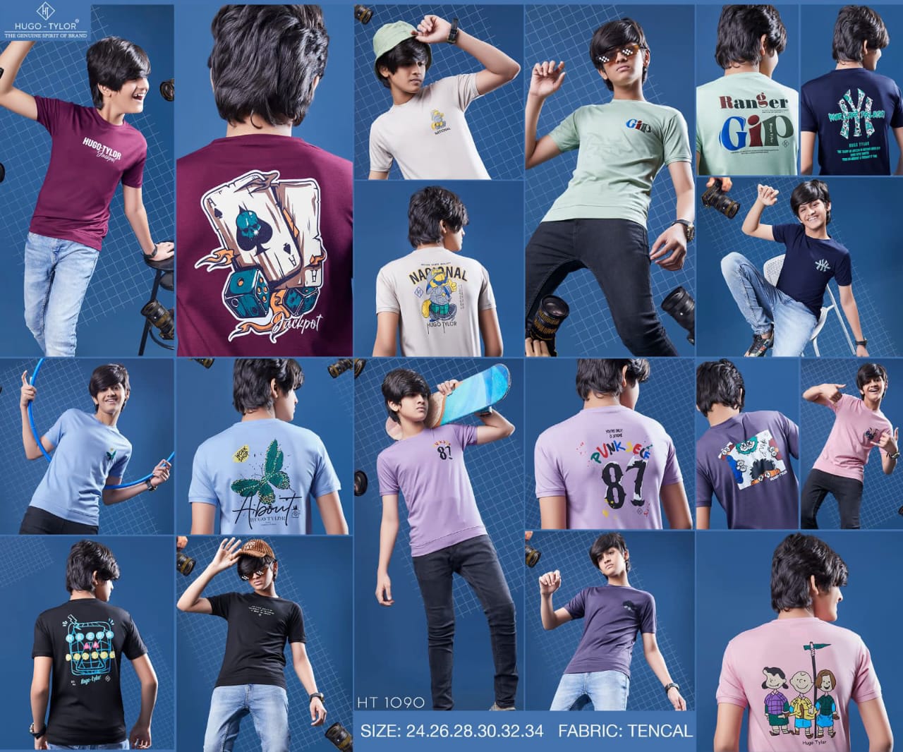 Ht 1090 Hugo Tylor Imported Boys Tshirt Wholesaler