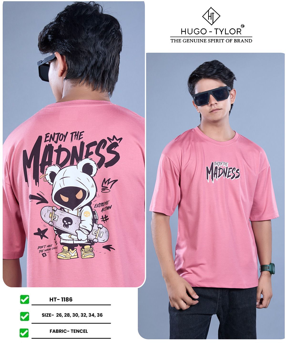 Ht 1186 Drop Shoulder Hugo Tylor Imported Boys Tshirt Supplier Gujarat