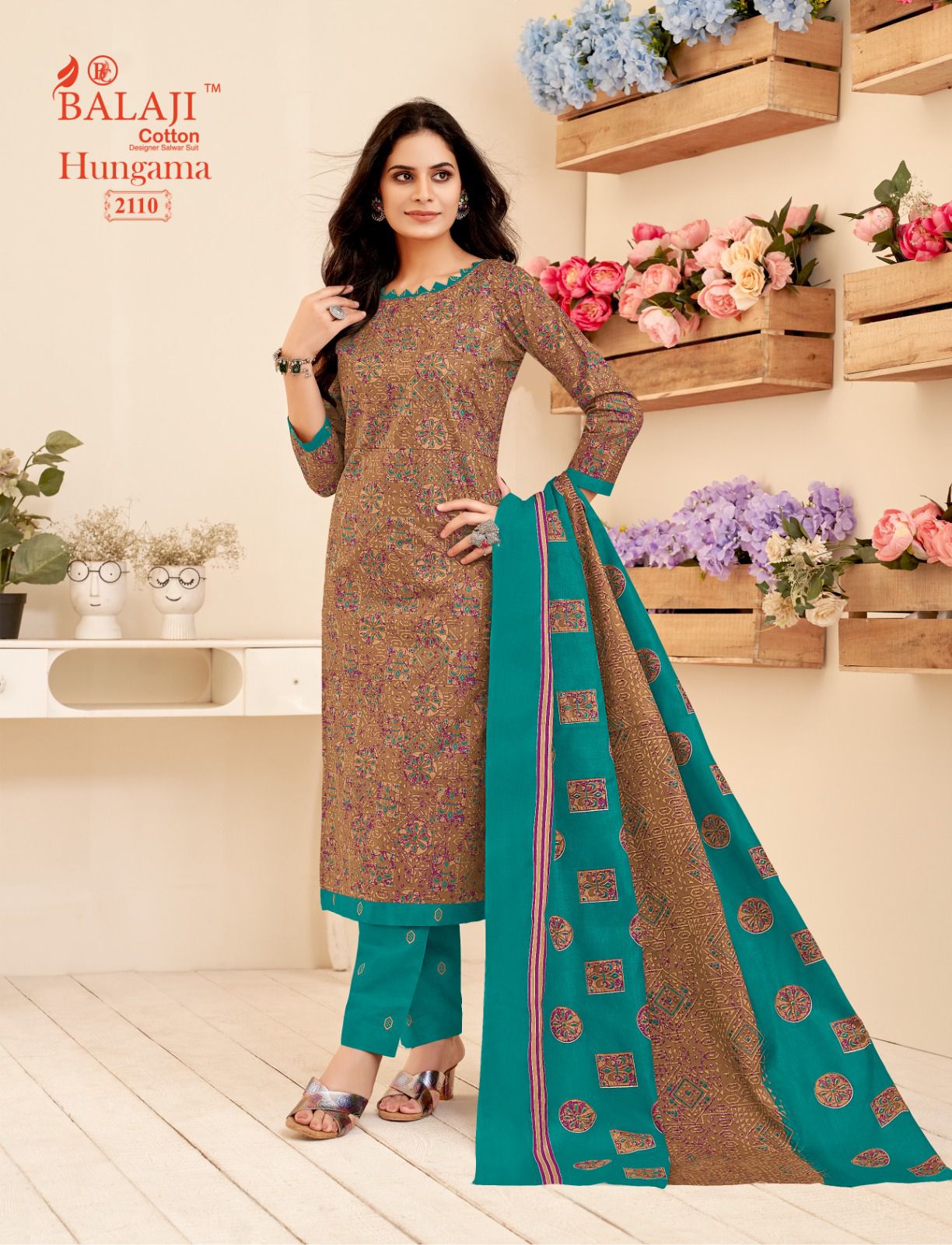 Hungama Vol 21 Balaji Cotton Dress Material Manufacturer Gujarat