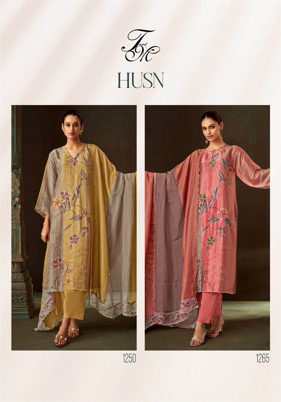 Husn Tm Simmer Tissue Pant Style Suits Exporter Gujarat