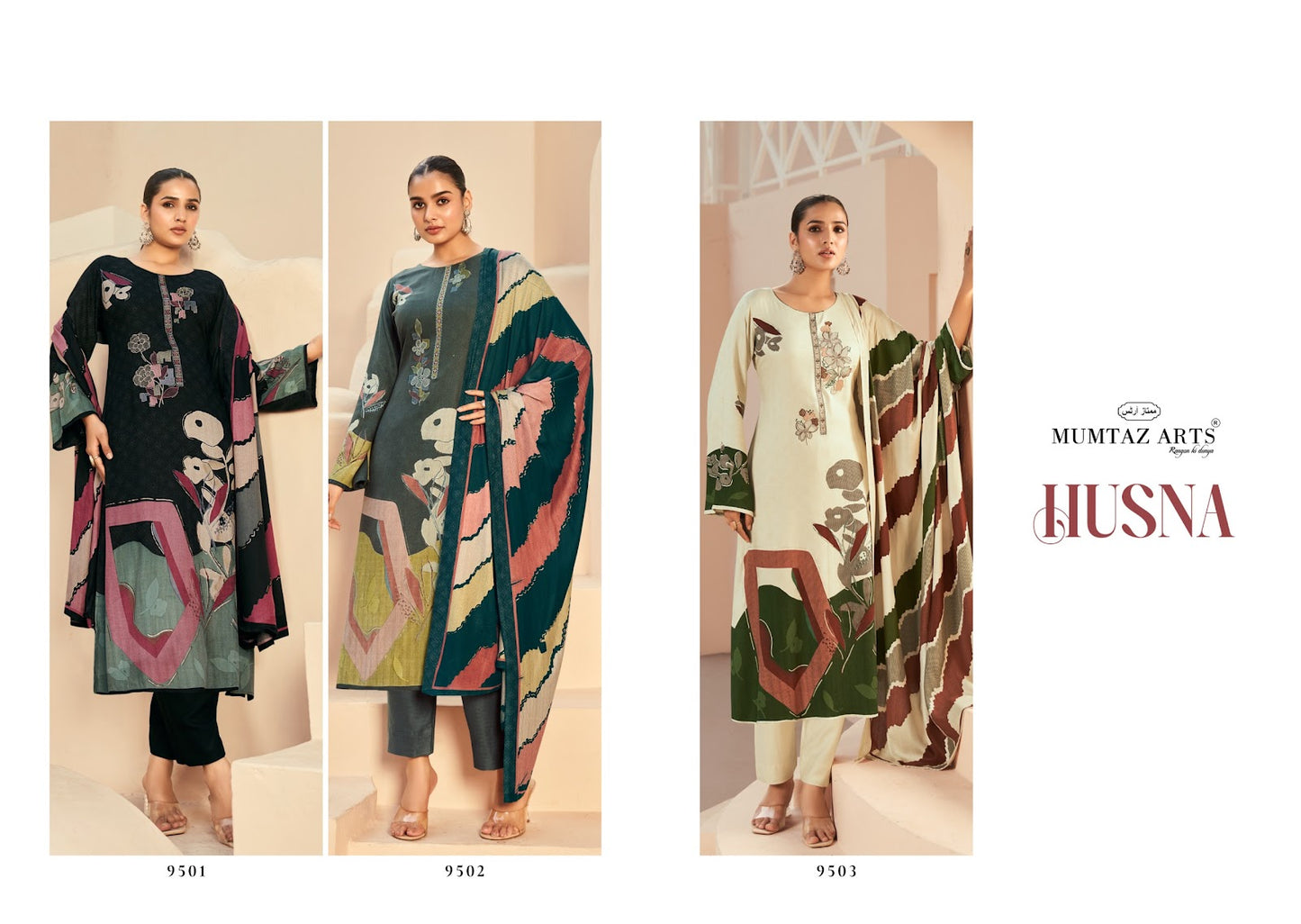 Husna Mumtaz Arts Pashmina Suits Exporter India