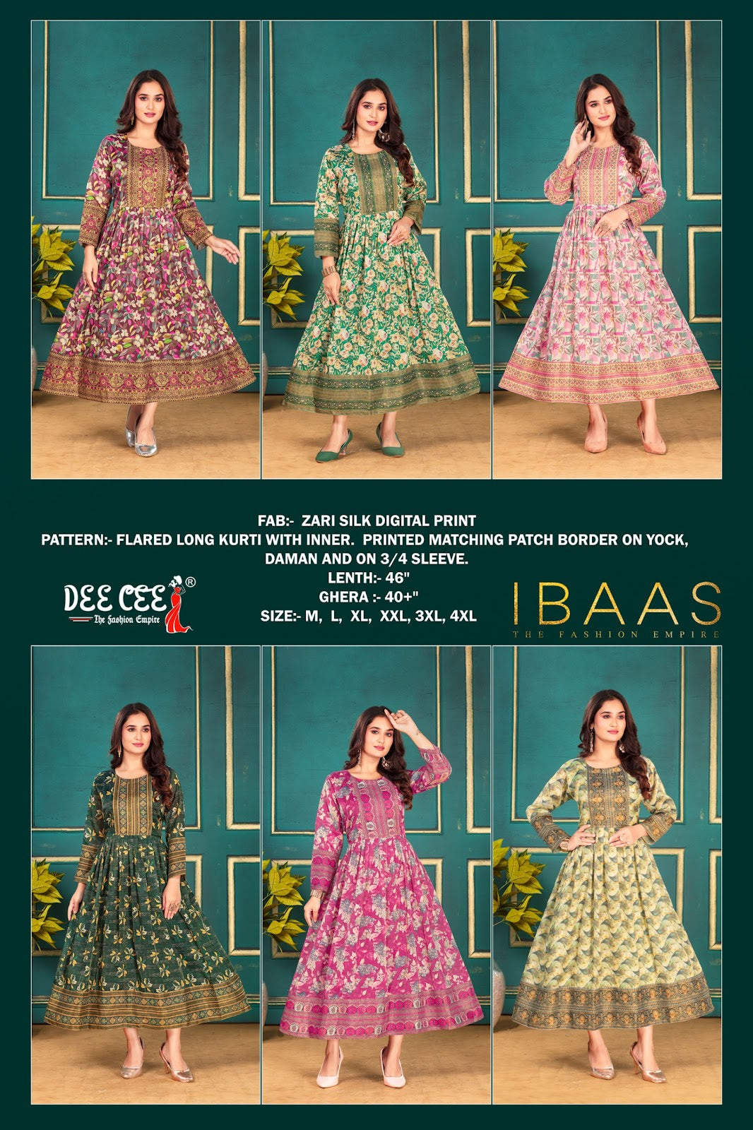 Ibaas Deecee Silk Anarkali Kurtis Manufacturer India