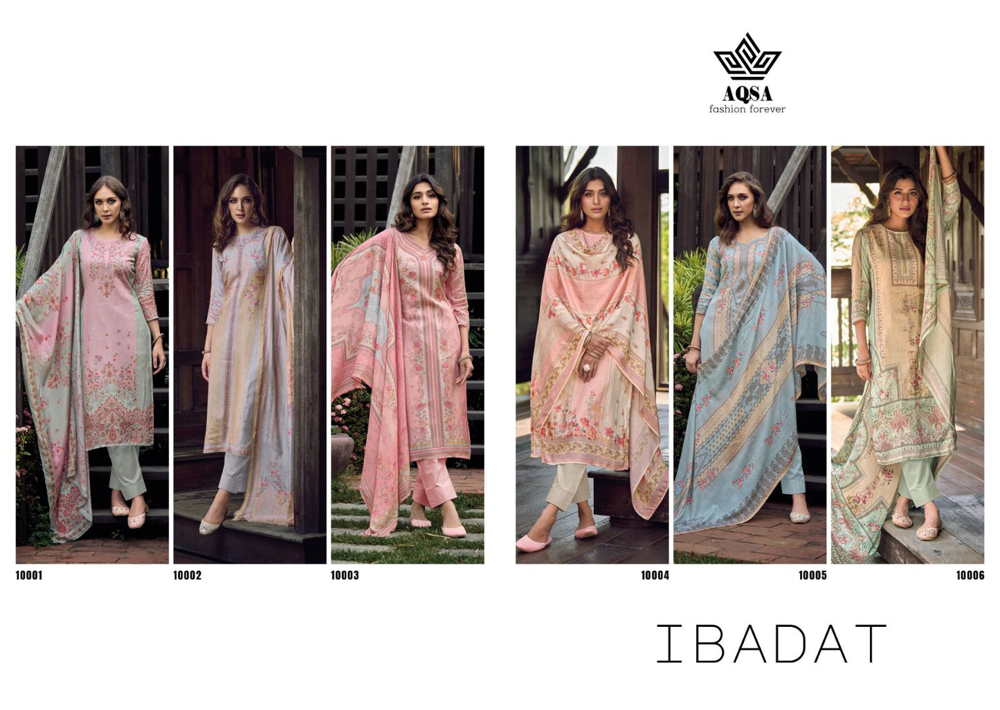 Ibadat Aqsa Pure Viscose Muslin Pant Style Suits