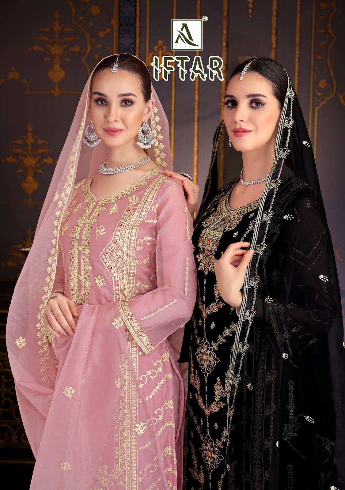 Iftar Alok Organza Karachi Salwar Suits Manufacturer Gujarat