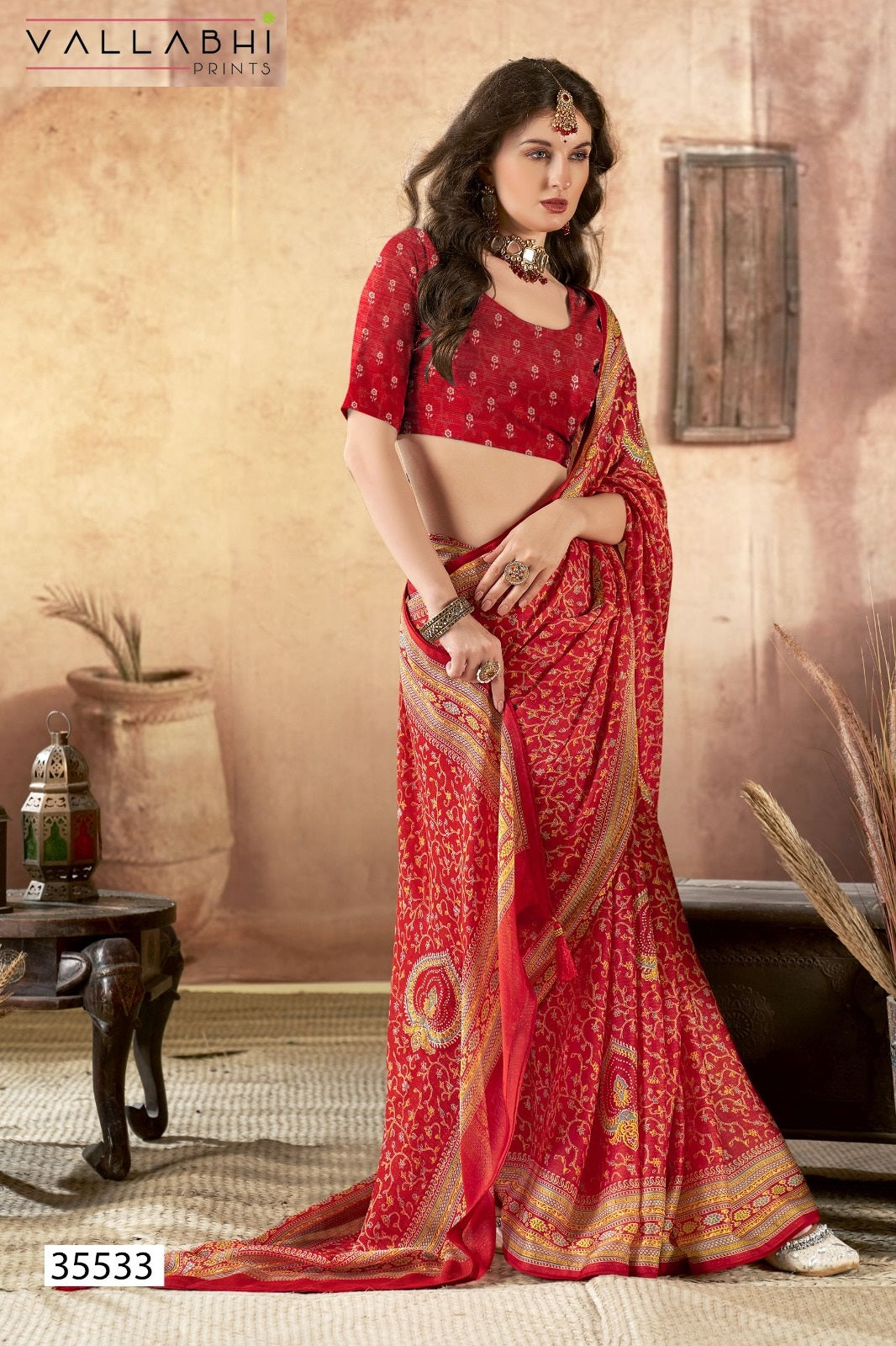 Ihanvi Vol 2 Vallabhi Prints Chiffon Sarees Wholesale