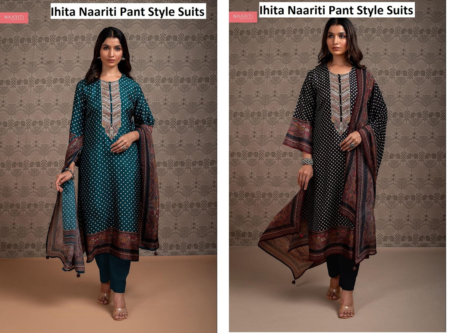 Ihita Naariti Muslin Pant Style Suits Exporter Ahmedabad