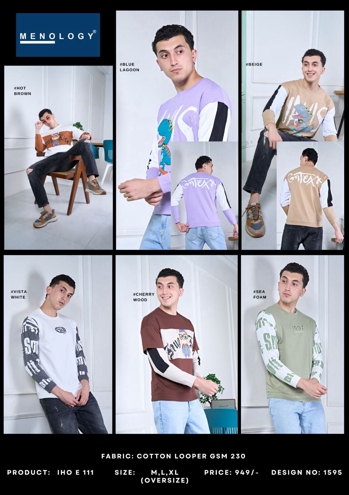 Iho E 111 Menology Cotton Looper Mens Tshirts Manufacturer India