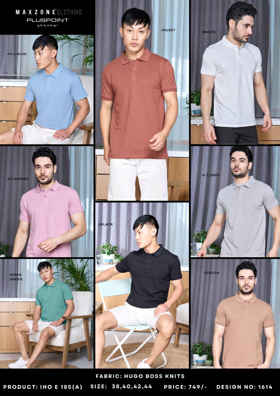 Iho E 185 - A Maxzone Clothing Knit Mens Tshirts Supplier