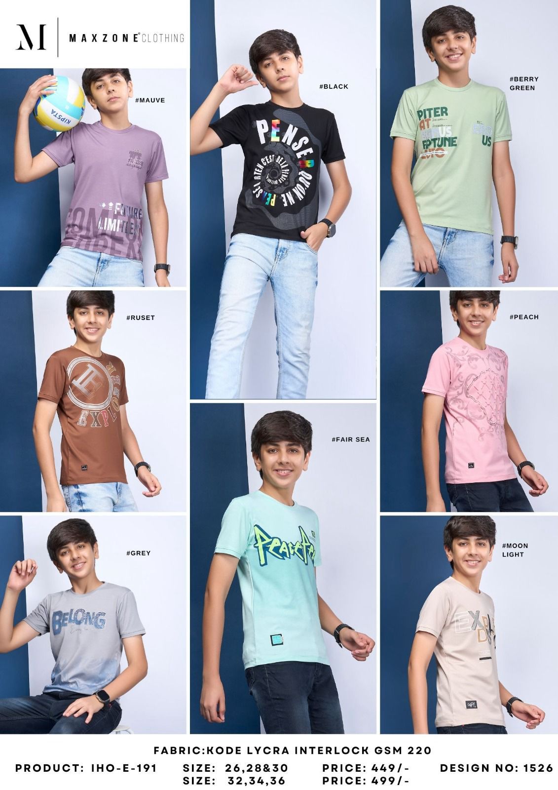 Iho E 191 Maxzone Clothing Lycra Boys Tshirt Wholesale Price