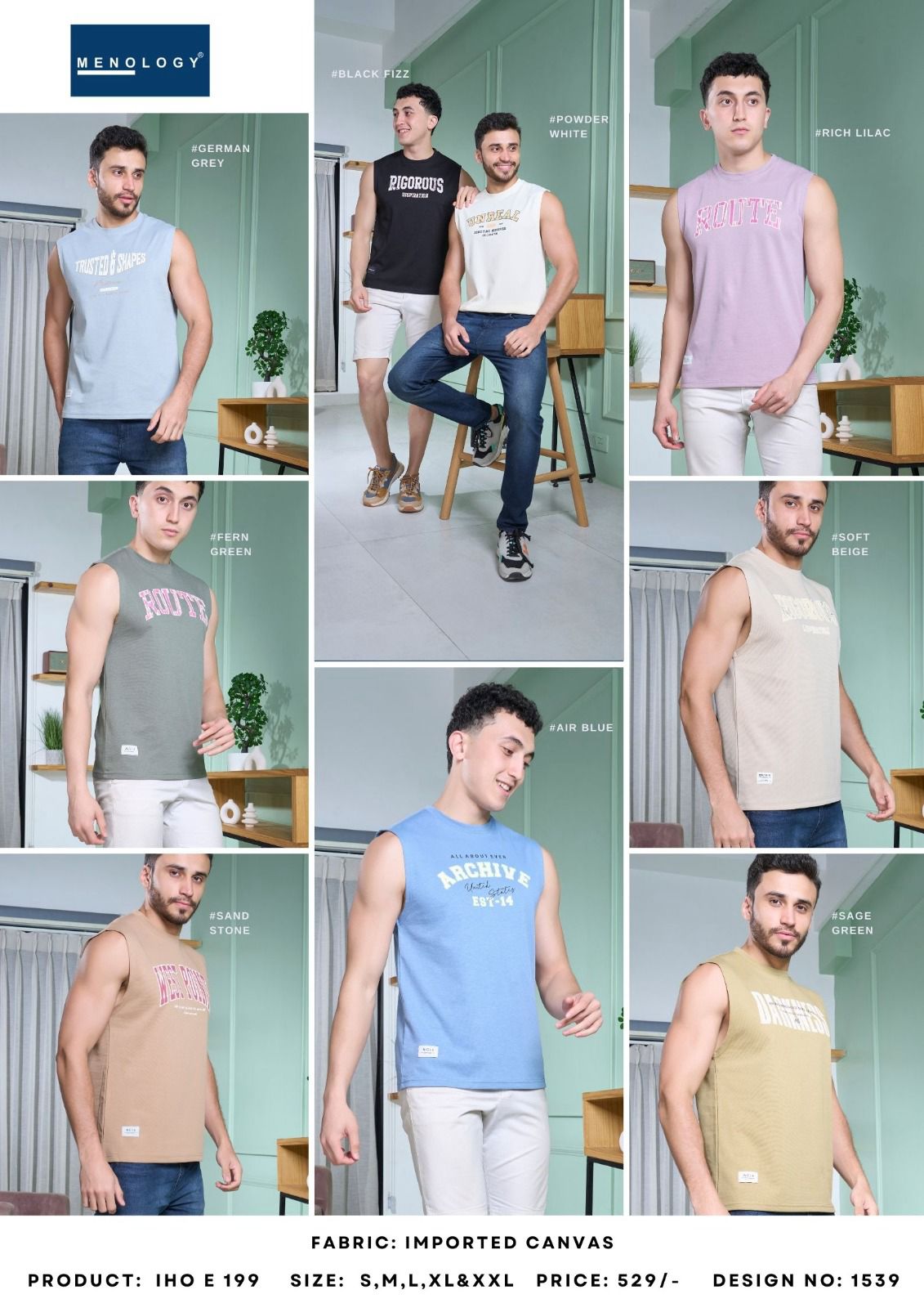 Iho E 199 Menology Imported Mens Tshirts Wholesale