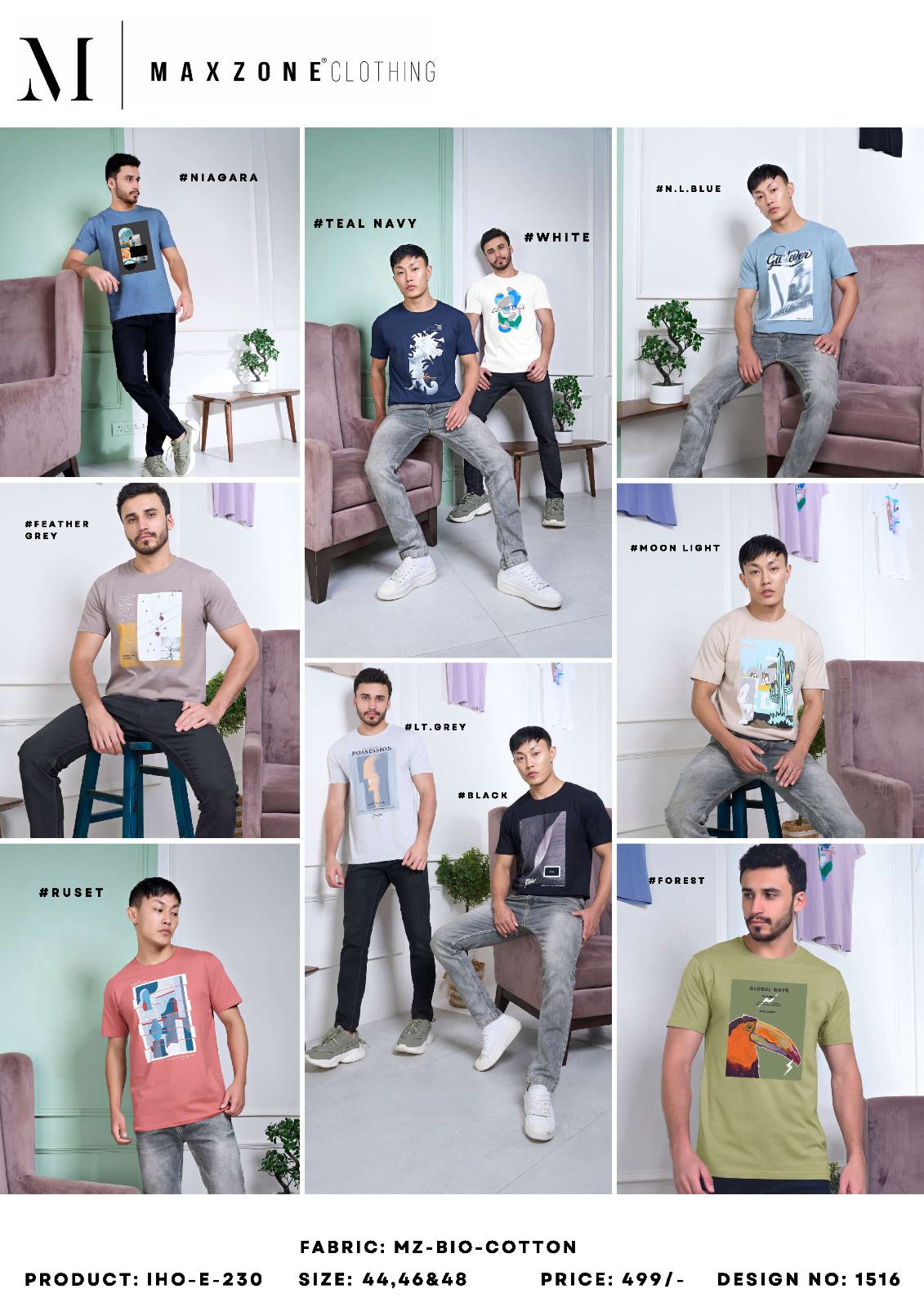 Iho E 230 Maxzone Clothing Mz Bio Cotton Mens Tshirts