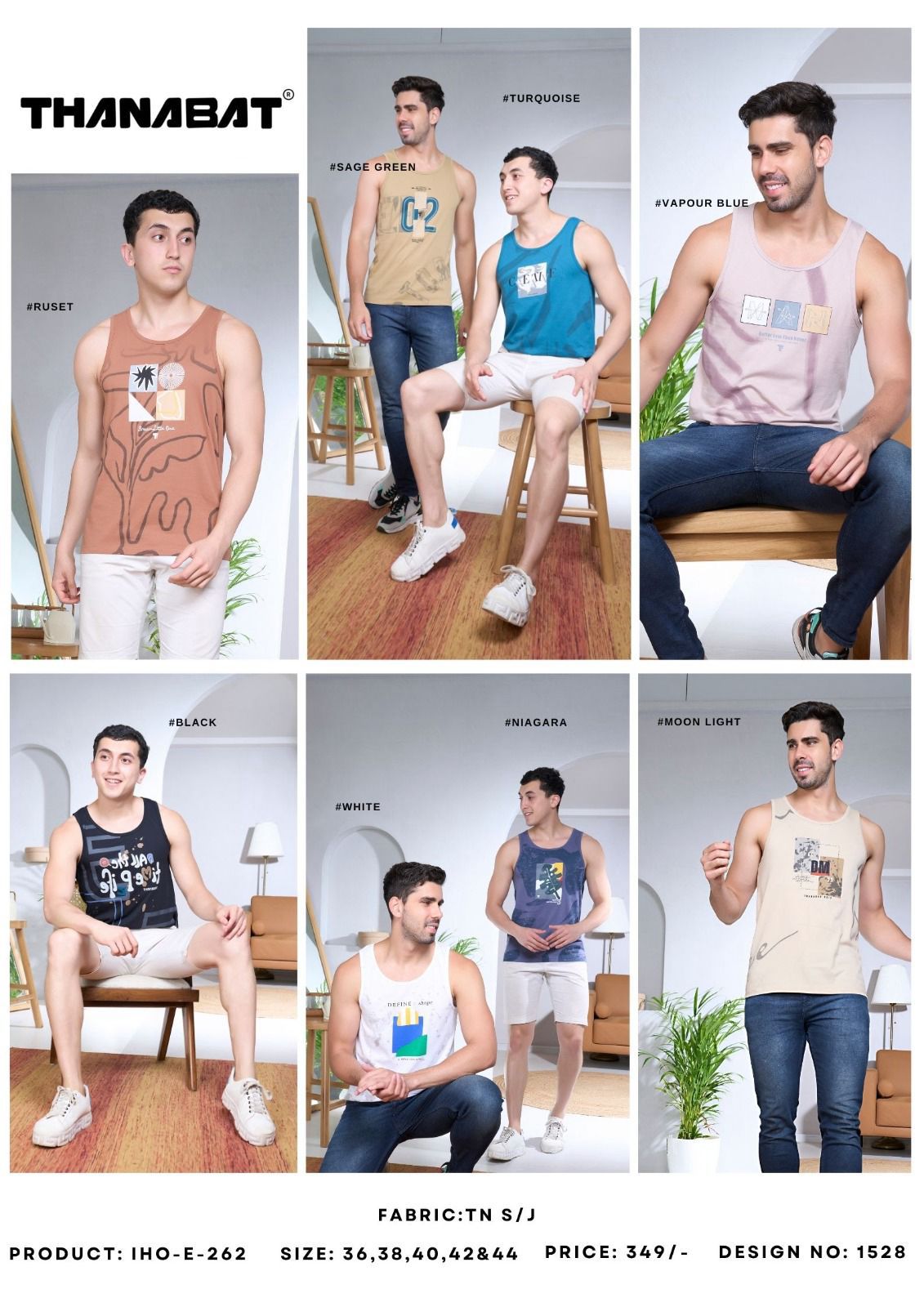 Iho E 262 Thanabat Mens Sando Wholesaler