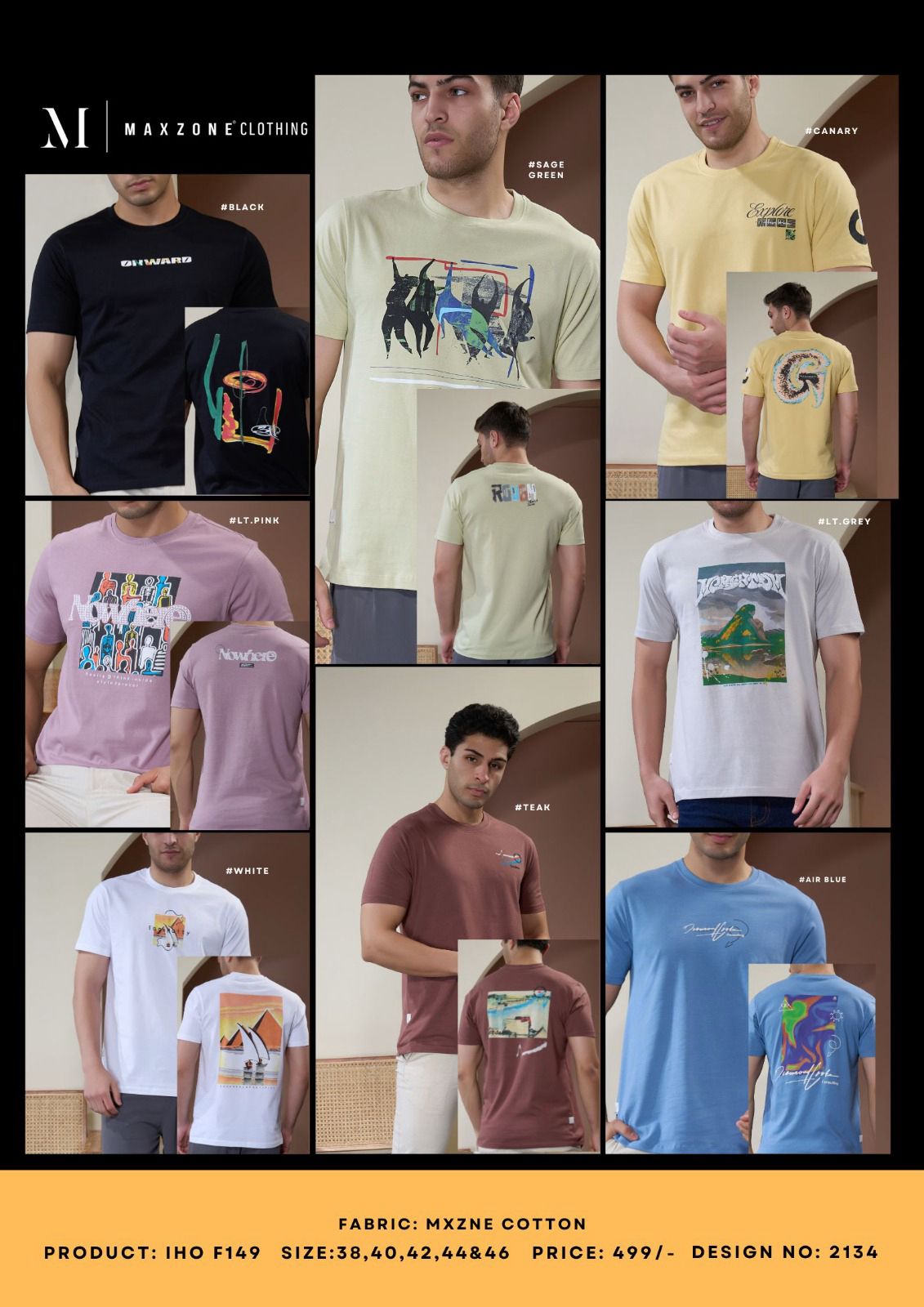 Iho F 149 Vol 2134 Maxzone Clothing Cotton Mens Tshirts Exporter
