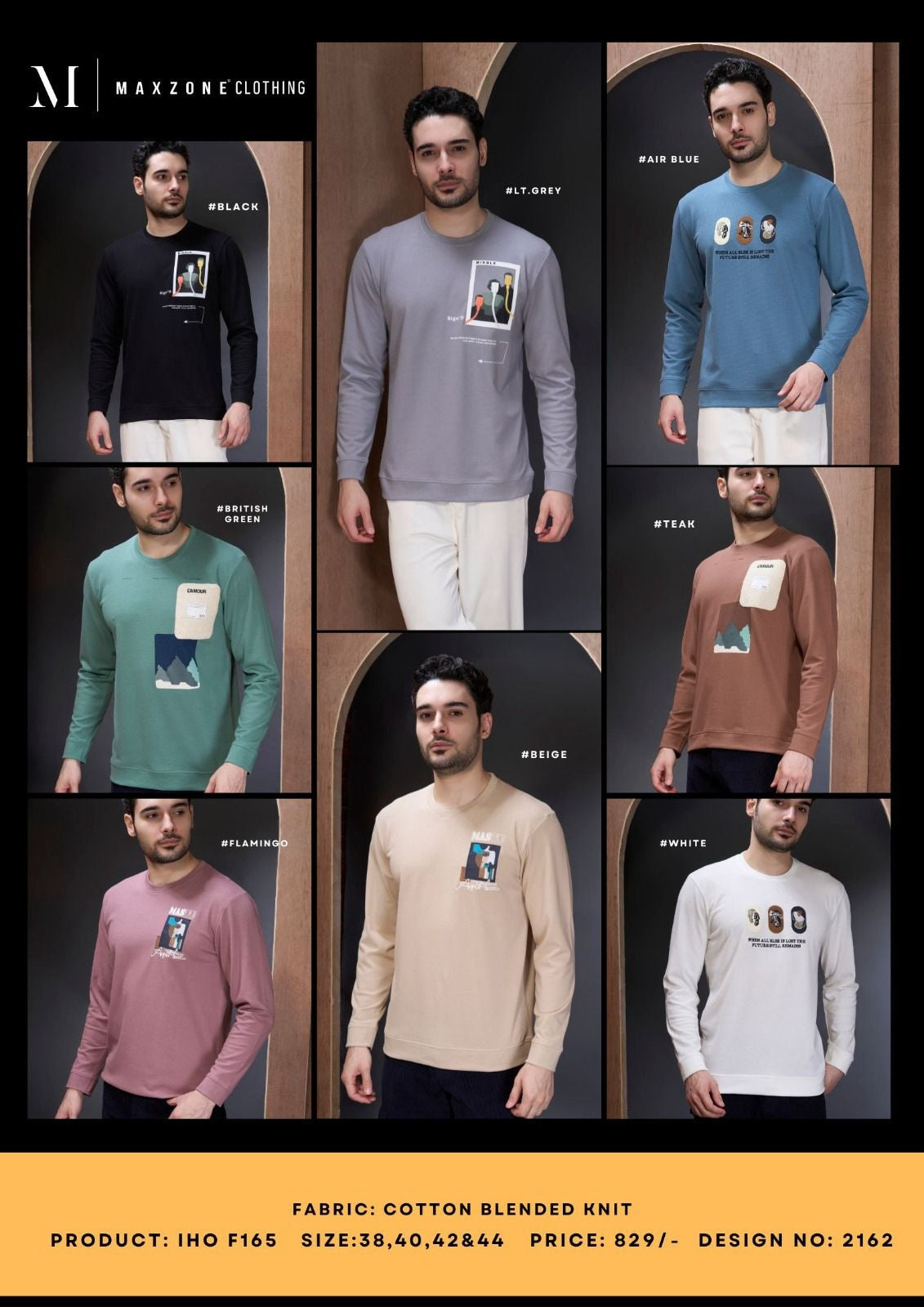 Iho F 165 Maxzone Clothing Cotton Mens Tshirts Exporter