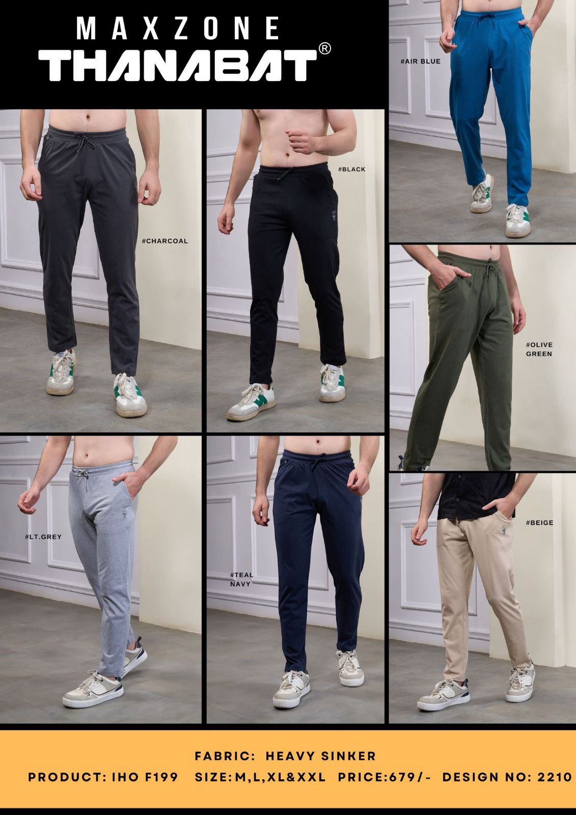 Iho F 199 Thanabat Maxzone Clothing Sinker Mens Track Pants Exporter