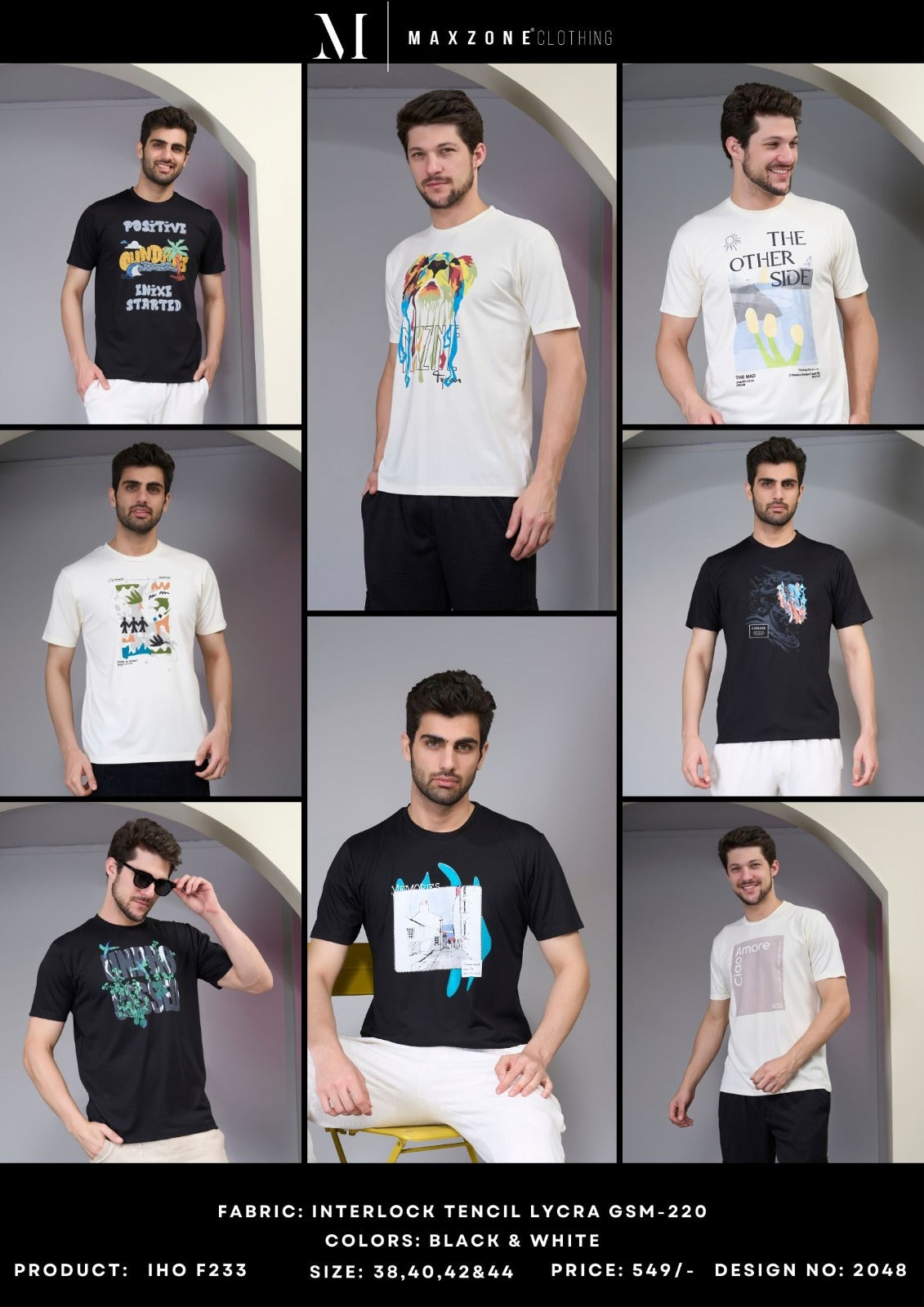 Iho F 233 Maxzone Clothing Interlock Mens Tshirts Exporter India